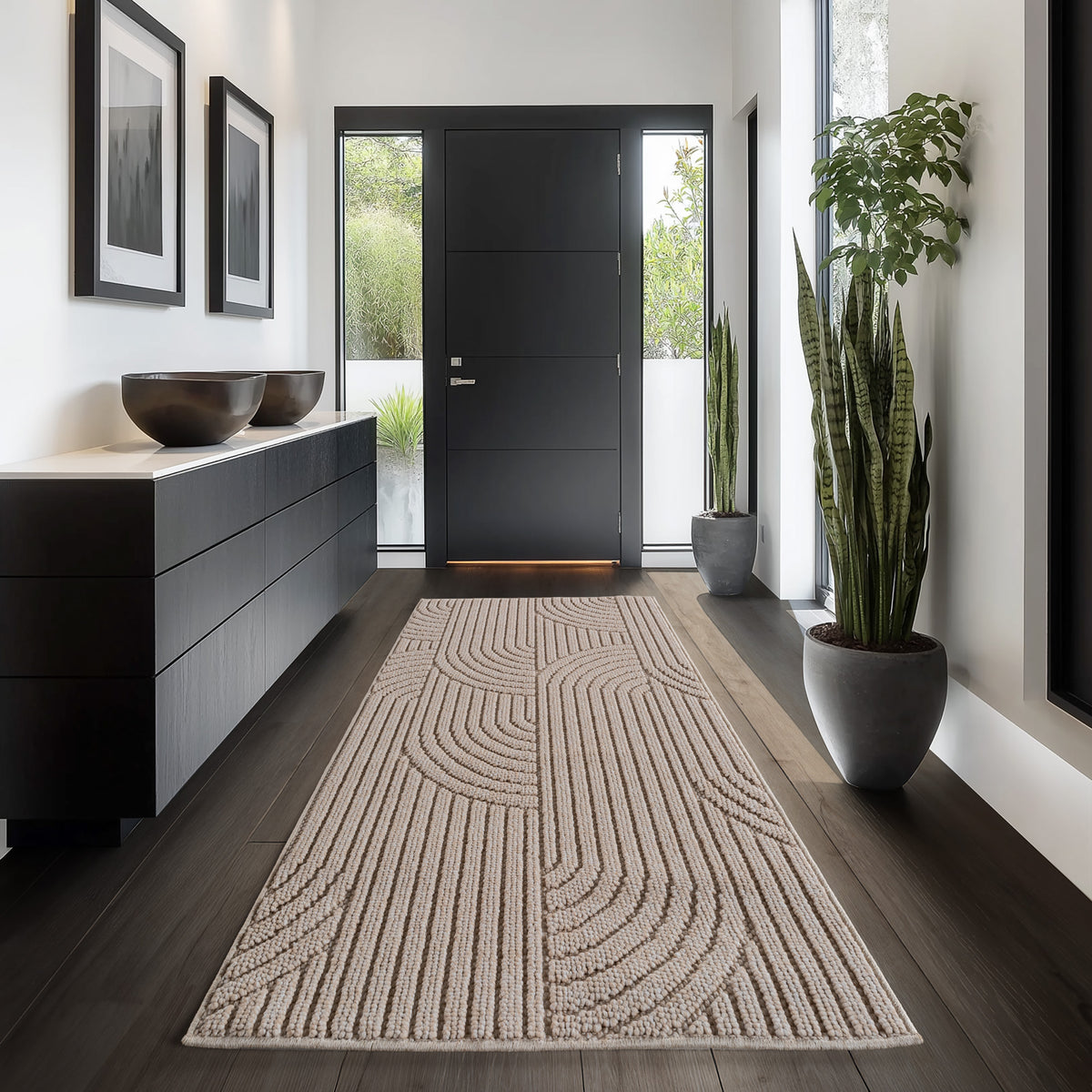 Carpettex Teppich Einfarbig Schlingenflor Skandi Stil Pflegeleicht Wohnzimmer
