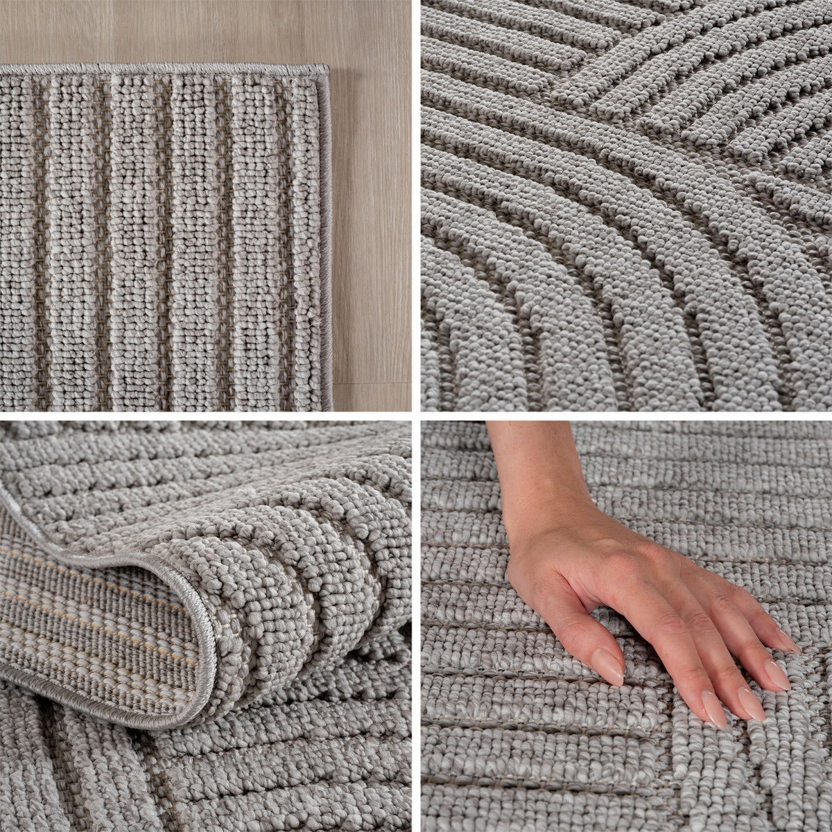 Carpettex Bouclé Teppich Schlingenflor Skandi Boho Weich