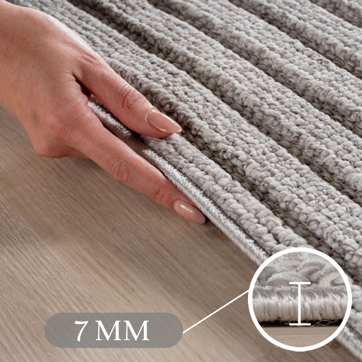 Carpettex Bouclé Teppich Schlingenflor Skandi Boho Weich