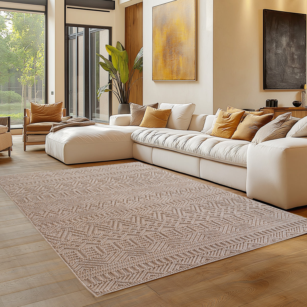 Carpettex Bouclé Teppich Schlingenflor Skandi Vintage Weich