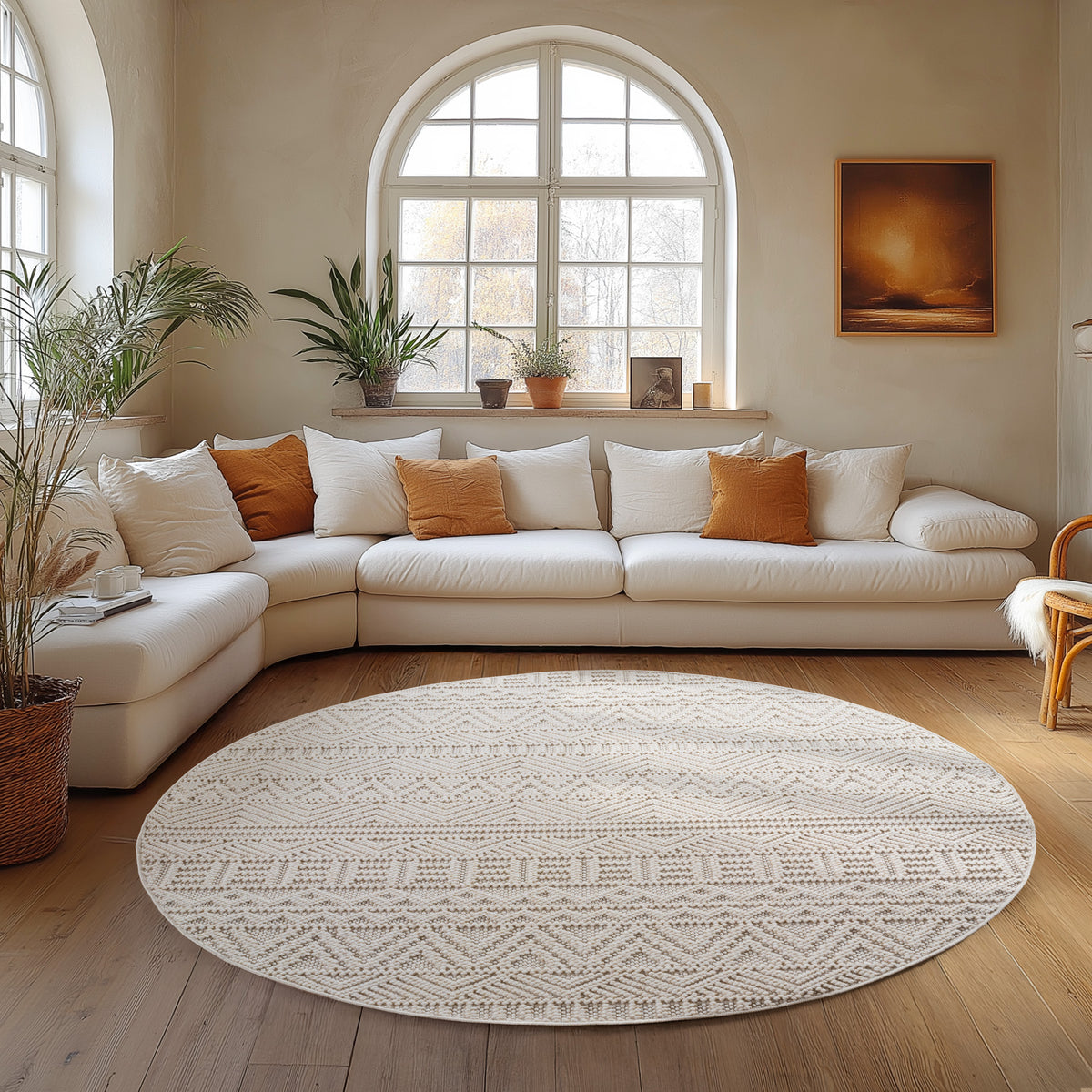 Carpettex Teppich Einfarbig Bouclé Skandi Stil Pflegeleicht Wohnzimmer Esszimmer