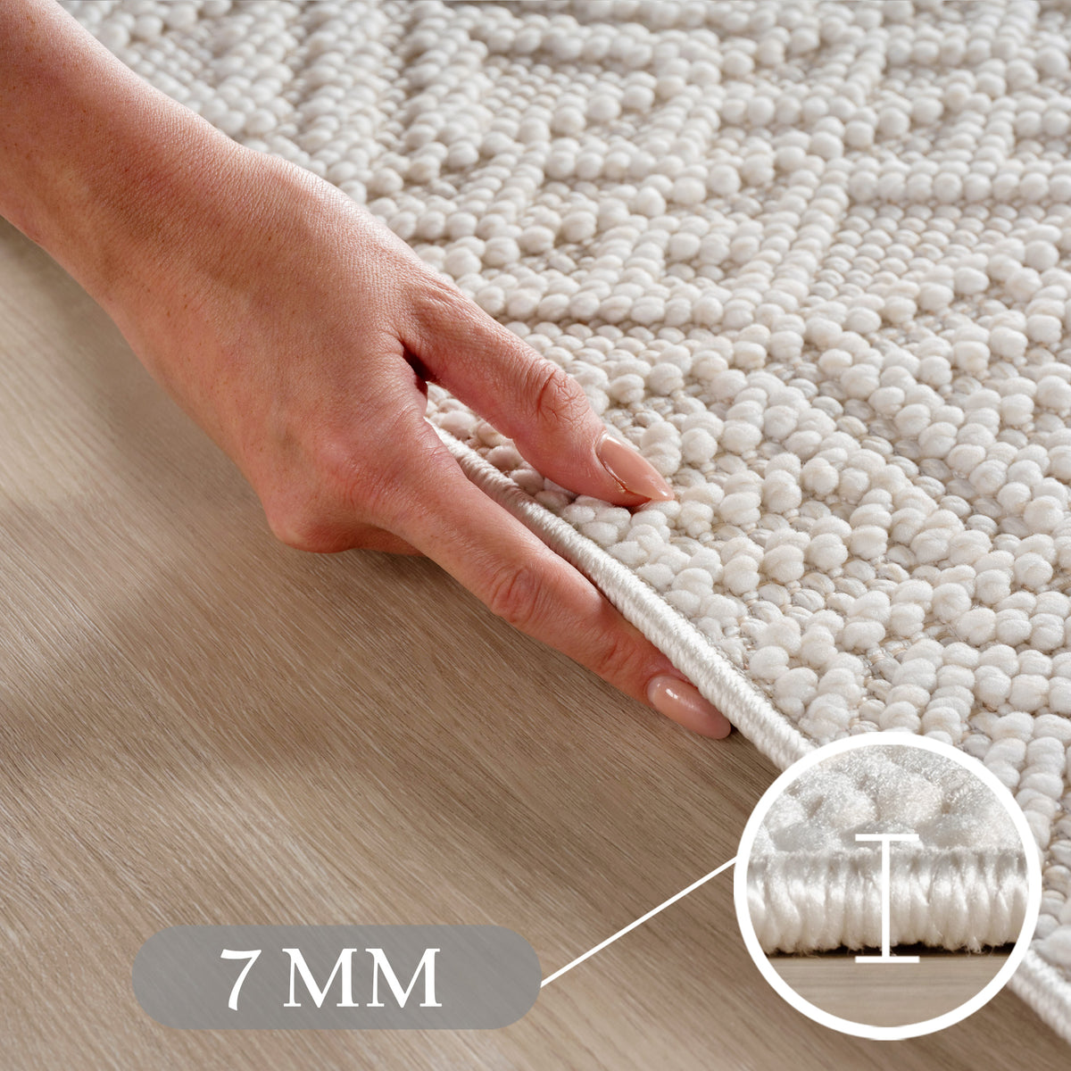 Carpettex Bouclé Teppich Schlingenflor Skandi Vintage Weich