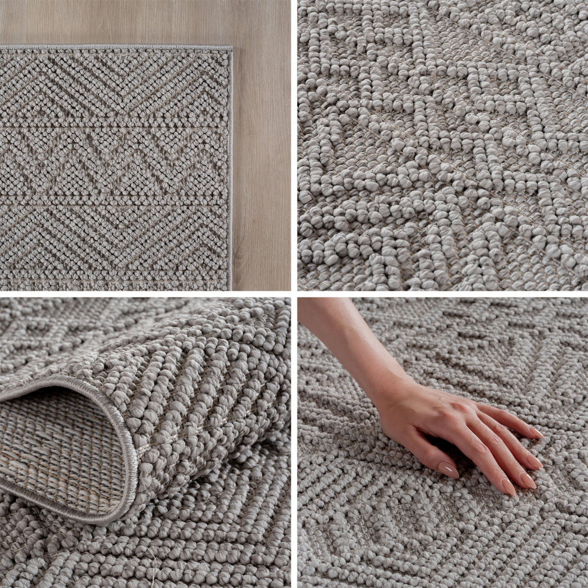 Carpettex Bouclé Teppich Schlingenflor Skandi Vintage Weich