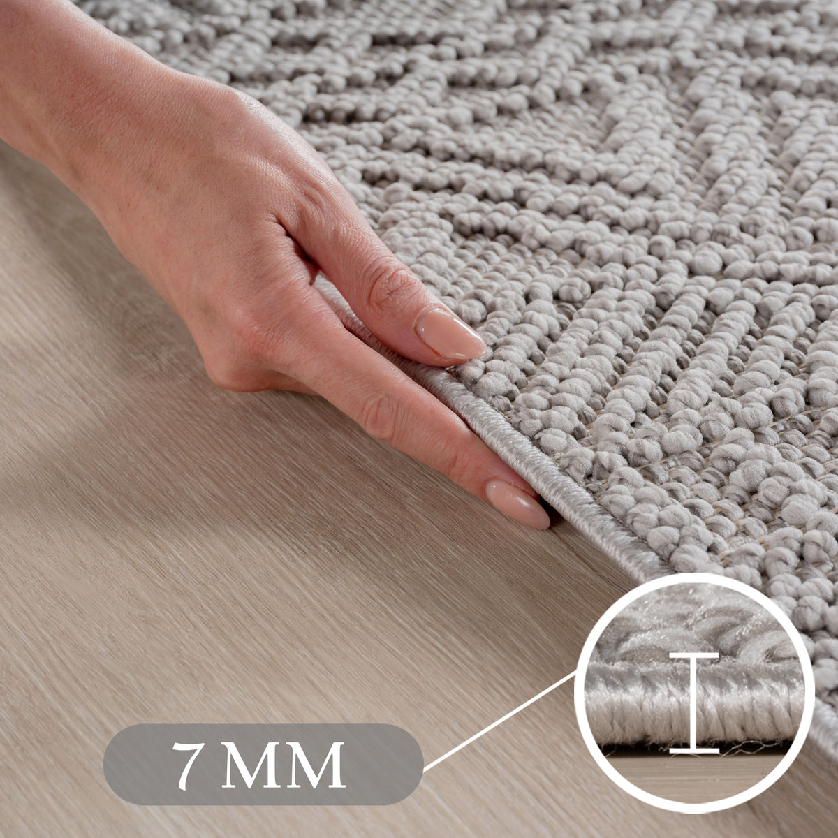 Carpettex Bouclé Teppich Schlingenflor Skandi Vintage Weich