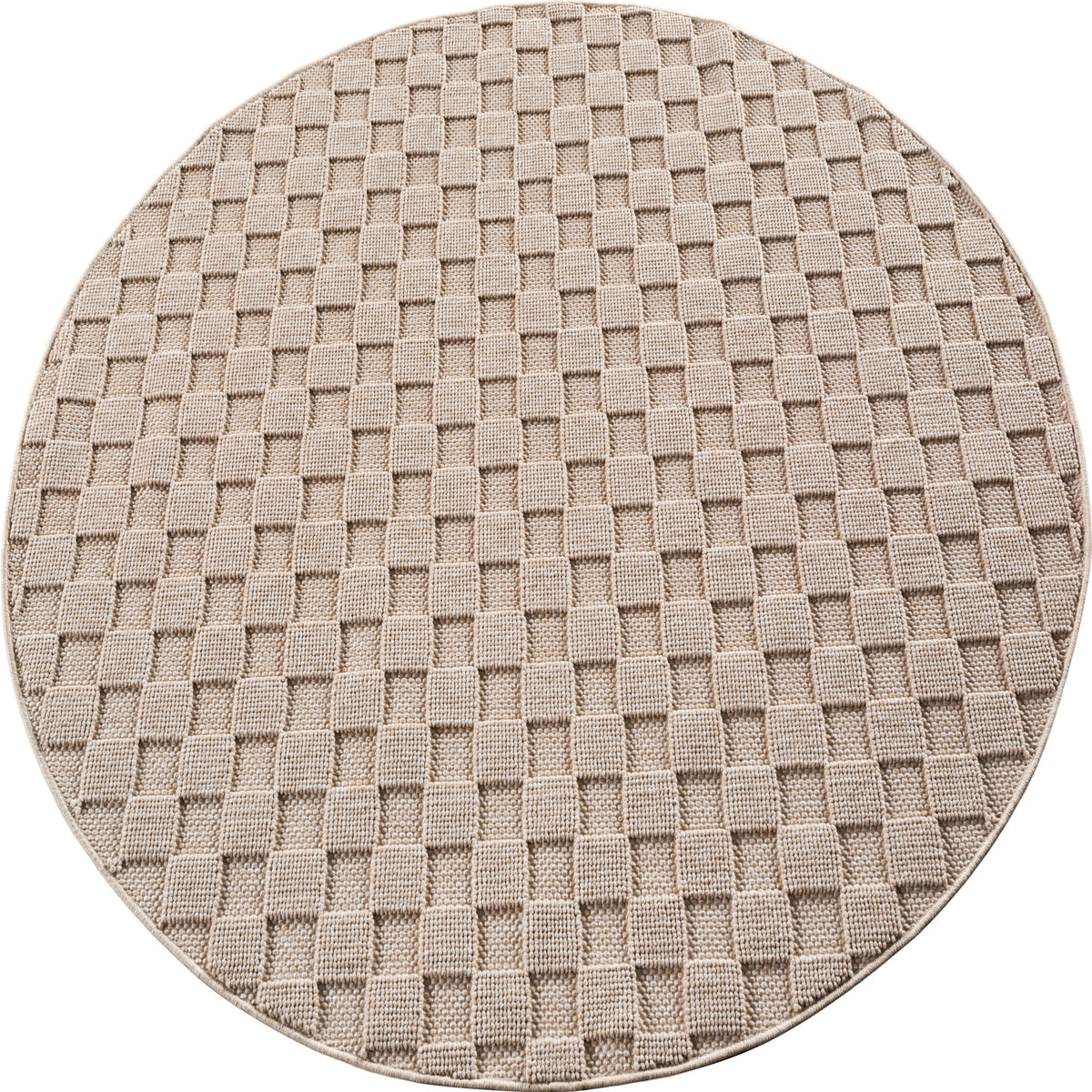 Carpettex Teppich Einfarbig Bouclé Karo Stil Pflegeleicht Wohnzimmer Esszimmer
