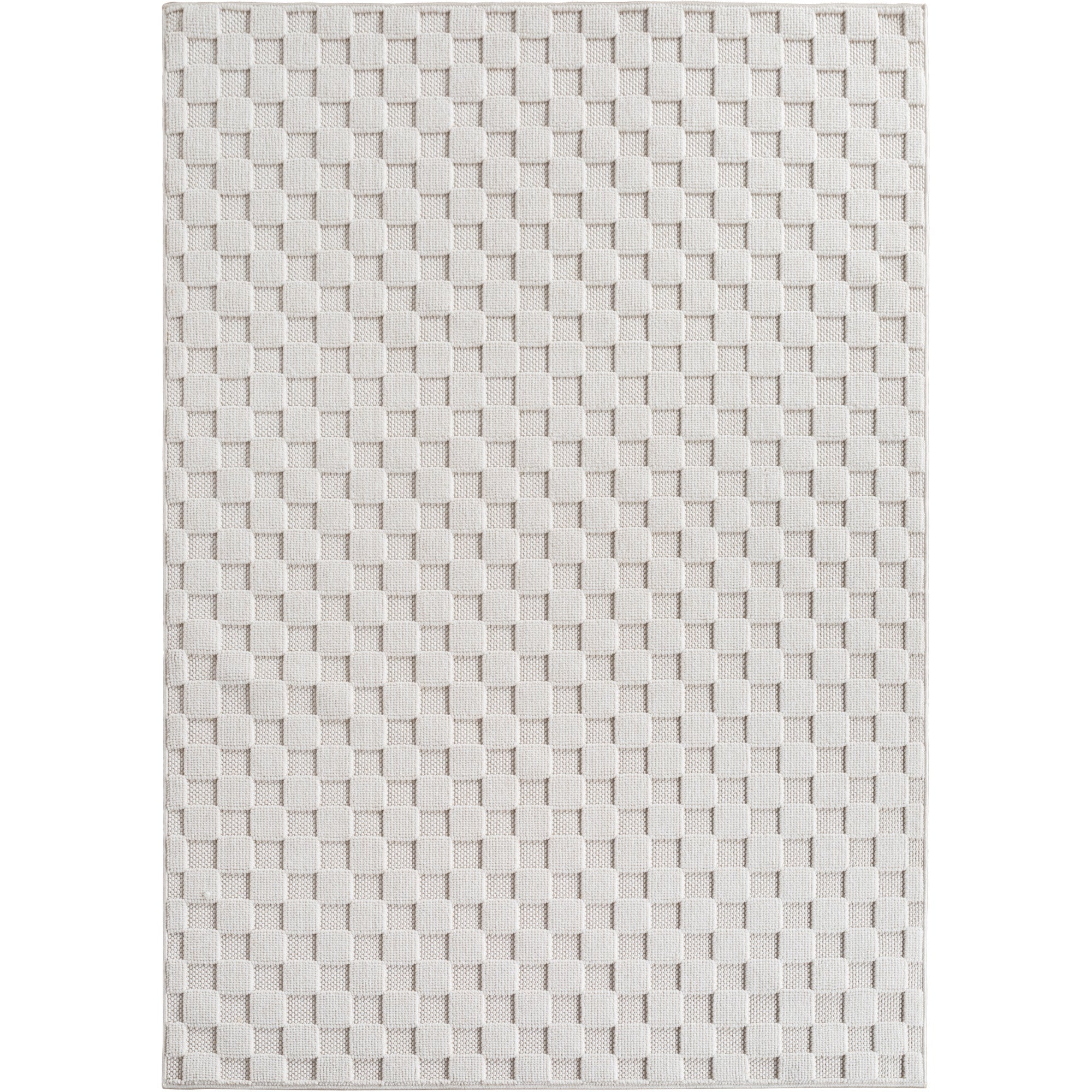 Carpettex rug, solid color, bouclé checkered style, easy care, living room, dining room