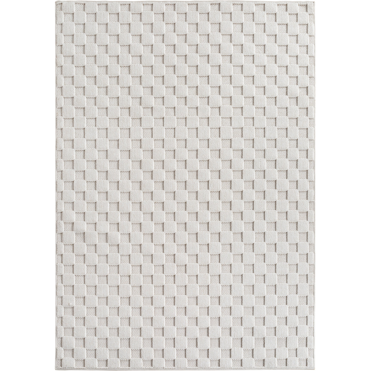 Carpettex Teppich Einfarbig Bouclé Karo Stil Pflegeleicht Wohnzimmer Esszimmer