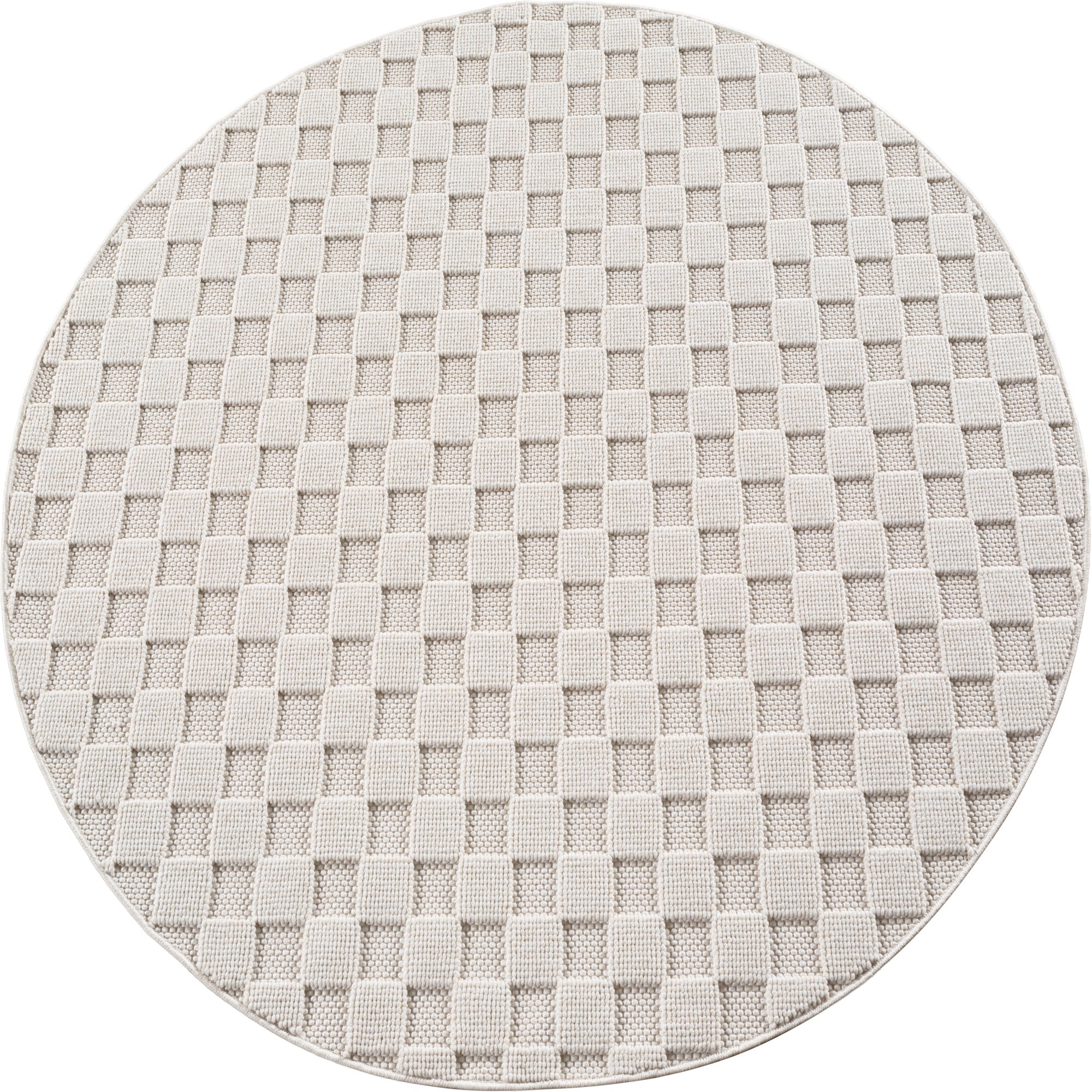Carpettex rug, solid color, bouclé checkered style, easy care, living room, dining room