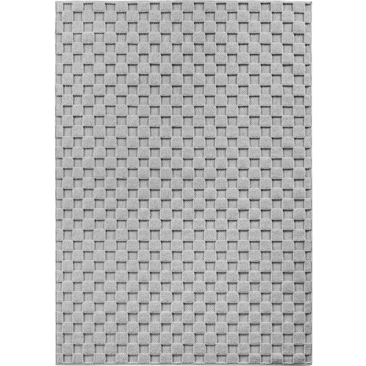 Carpettex Teppich Einfarbig Bouclé Karo Stil Pflegeleicht Wohnzimmer Esszimmer
