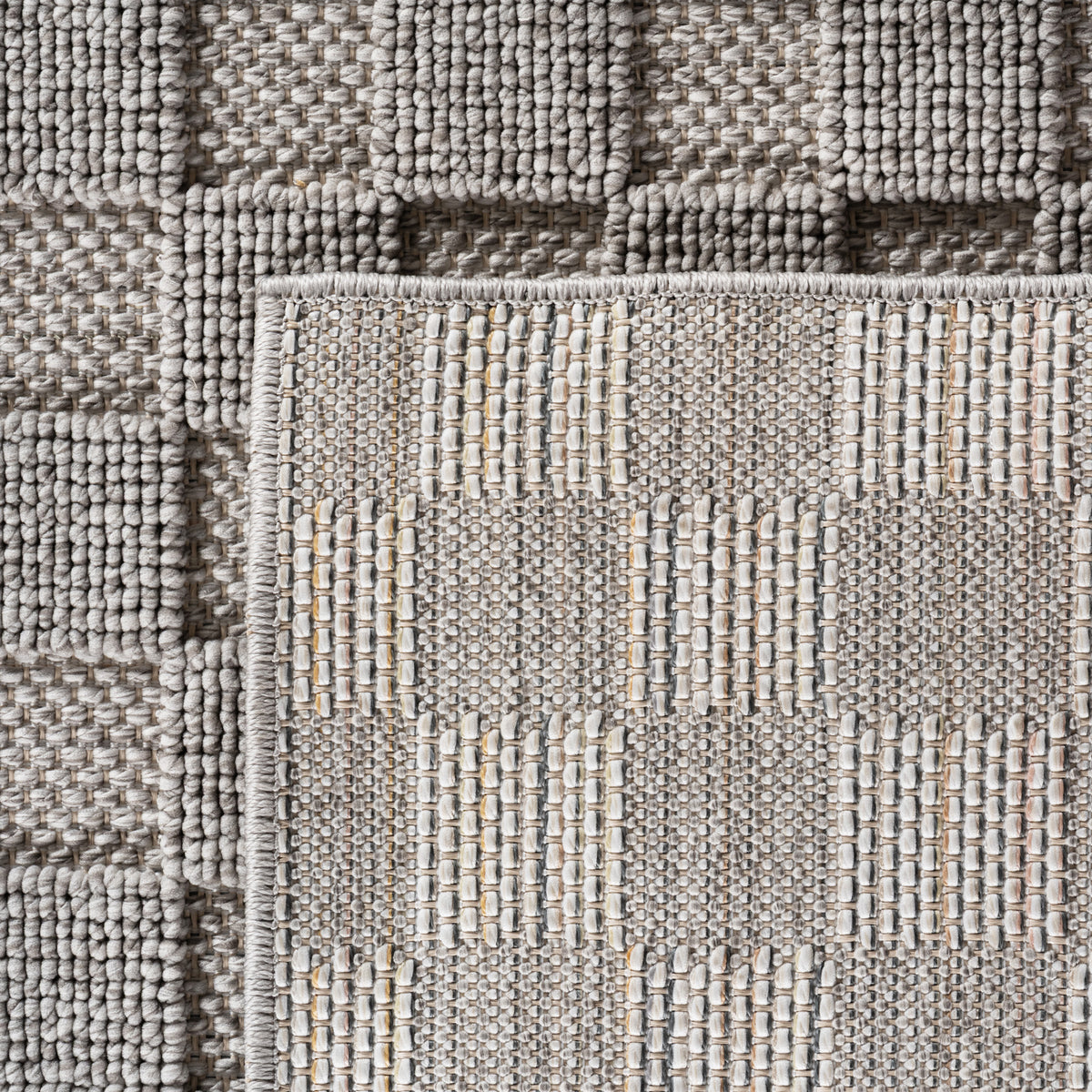 Carpettex Bouclé Teppich Schlingenflor Skandi Karo Weich