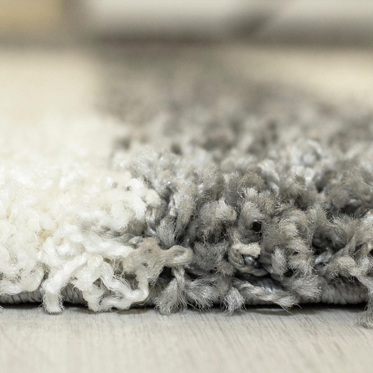 Designer Shaggy Teppich Modern Kariert Design Hochflor Teppich Wohnzimmer