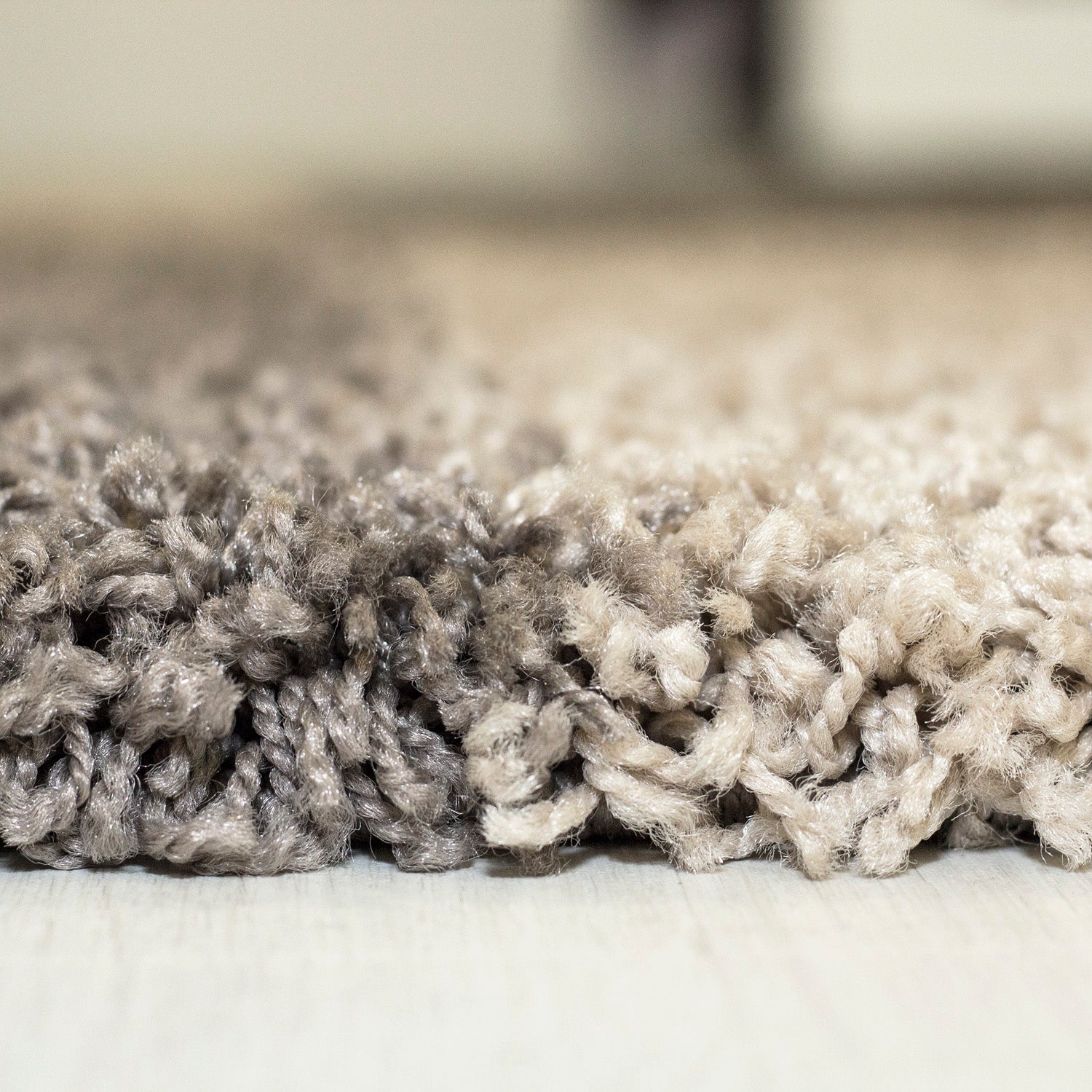 Designer Shaggy Teppich Modern Kariert Design Hochflor Teppich Wohnzimmer