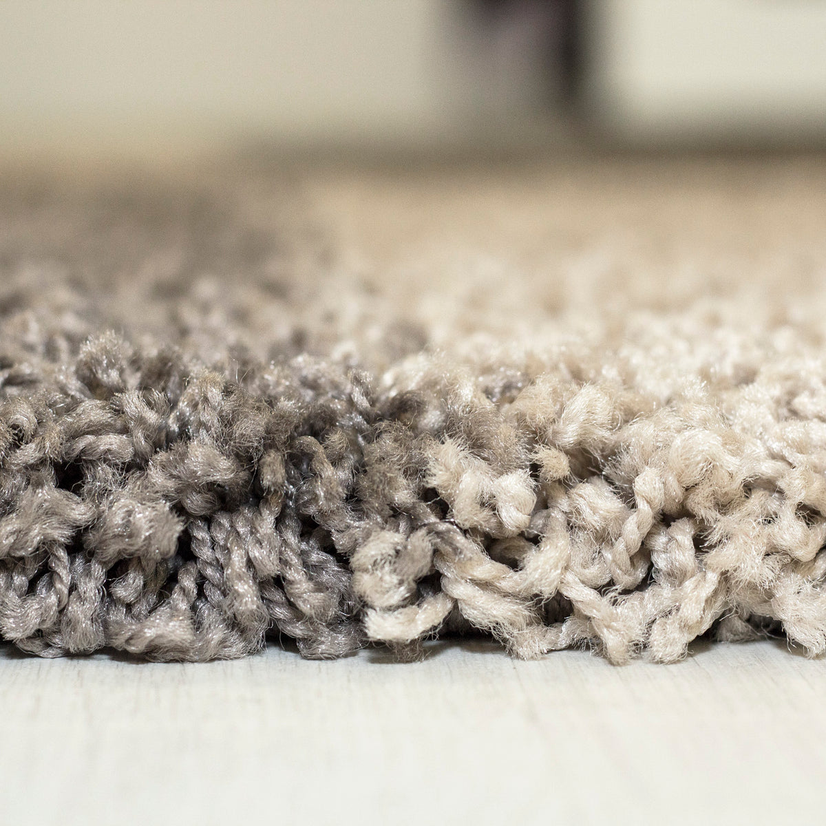 Designer Shaggy Teppich Modern Kariert Design Hochflor Teppich Wohnzimmer