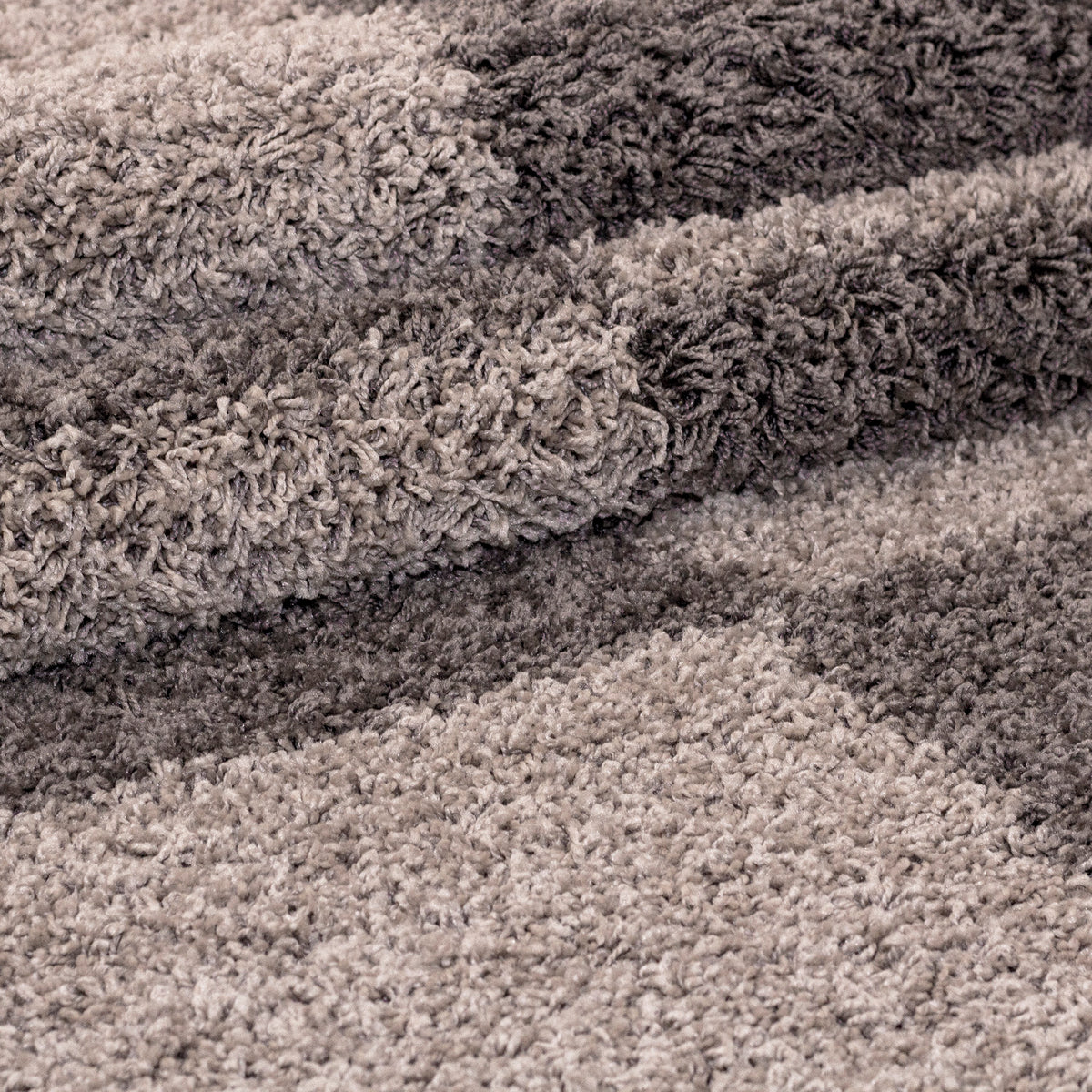 Designer Shaggy Teppich Modern Kariert Design Hochflor Teppich Wohnzimmer