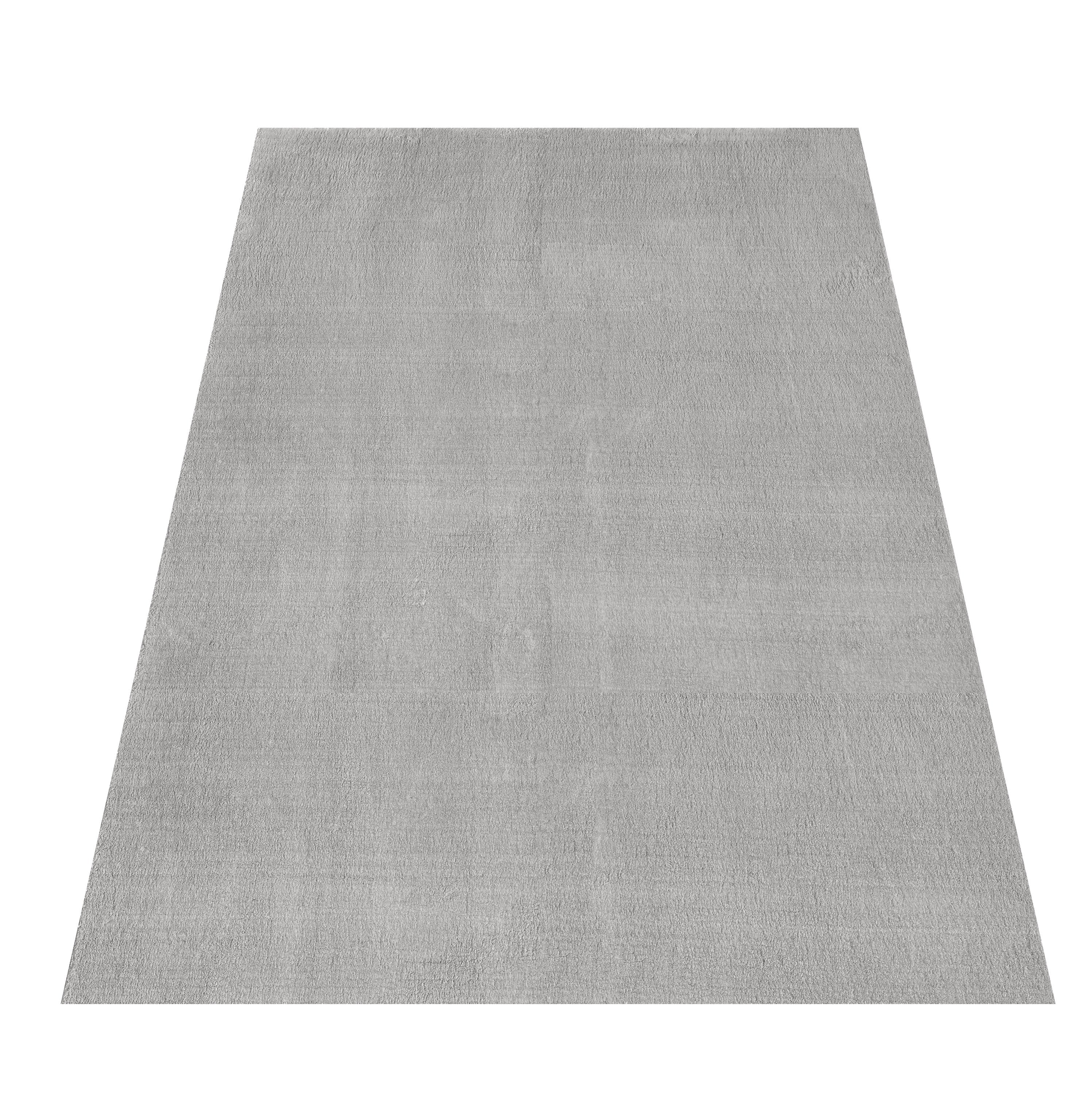 Waschbarer Hochflor Teppich Wohnzimmer Einfarbig Kunstfell Plüsch Super Weich