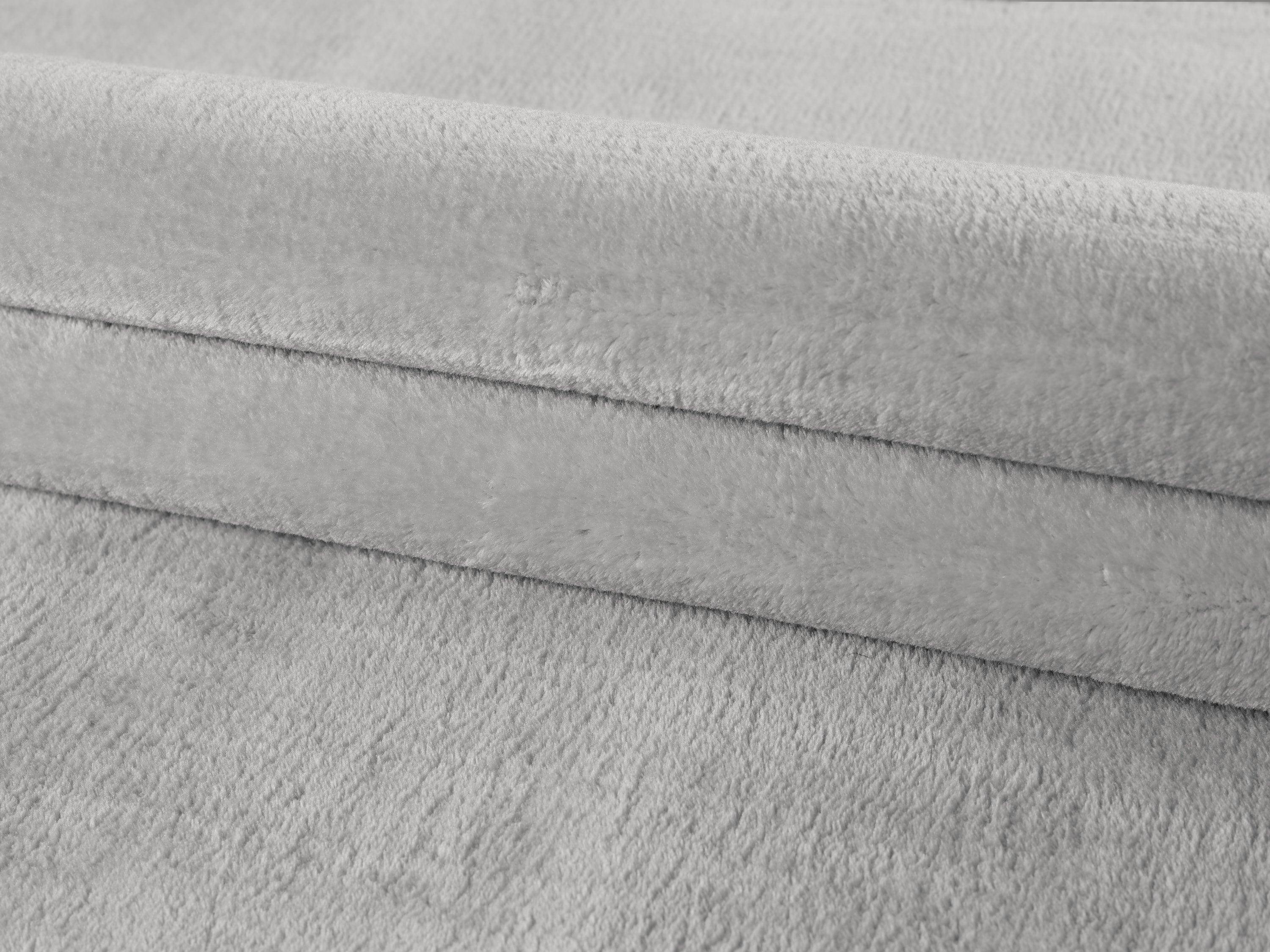 Waschbarer Runder Hochflor Teppich Wohnzimmer Einfarbig Kunstfell Felloptik
