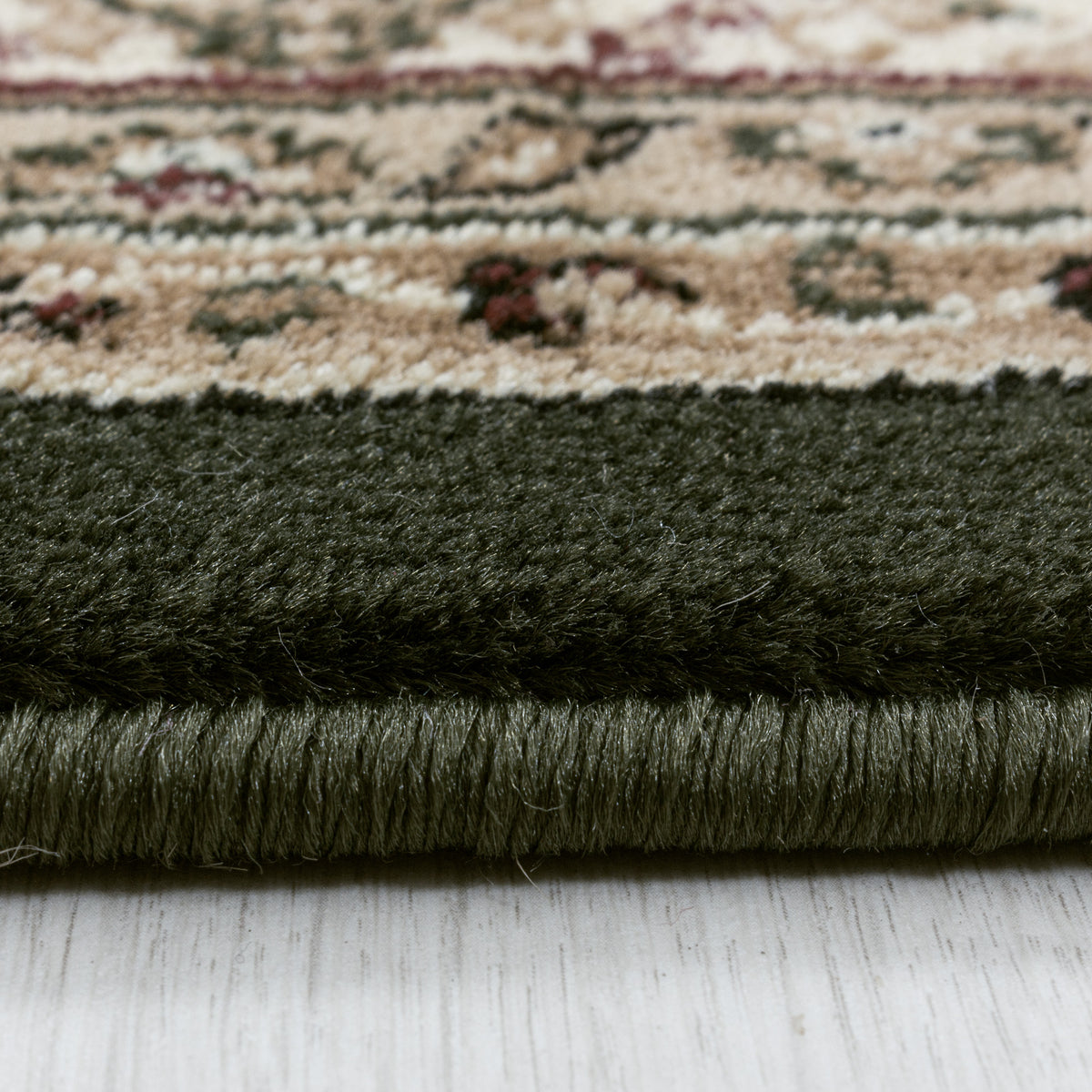 Carpettex Orientteppich Grün Kurzflor Vintage Pflegeleicht