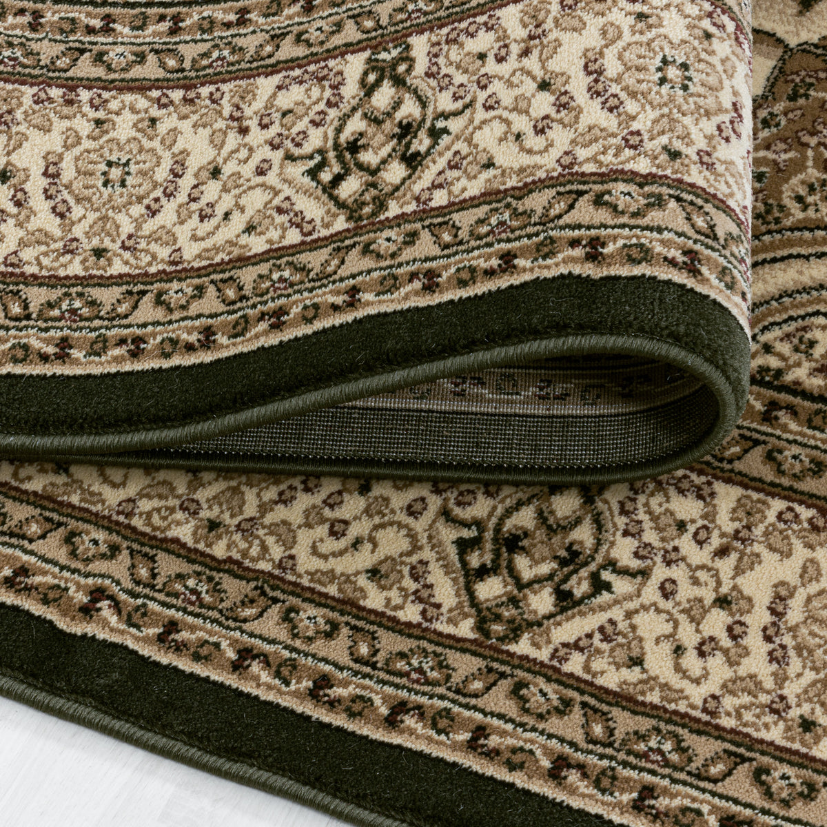Carpettex Orientteppich Grün Kurzflor Vintage Pflegeleicht