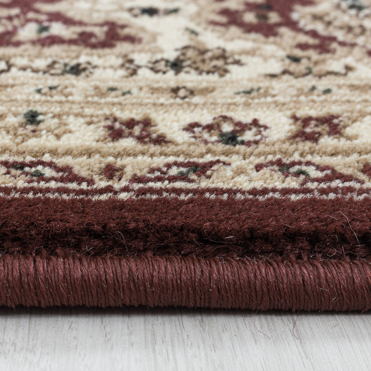 Carpettex Orientteppich Rot Kurzflor Vintage Pflegeleicht