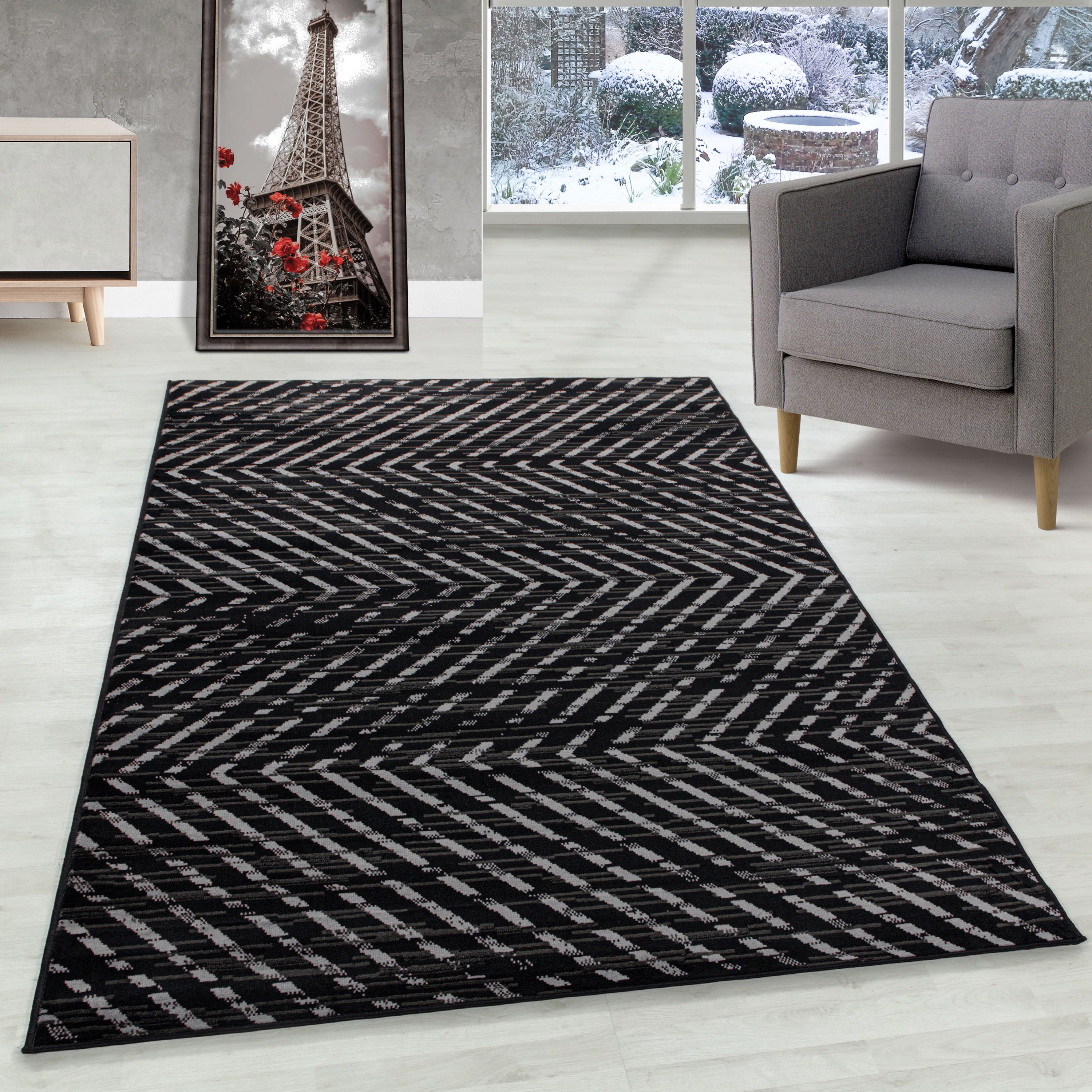 Tapis modernes à poils courts, Design géométrique, tapis à poils doux pour salon