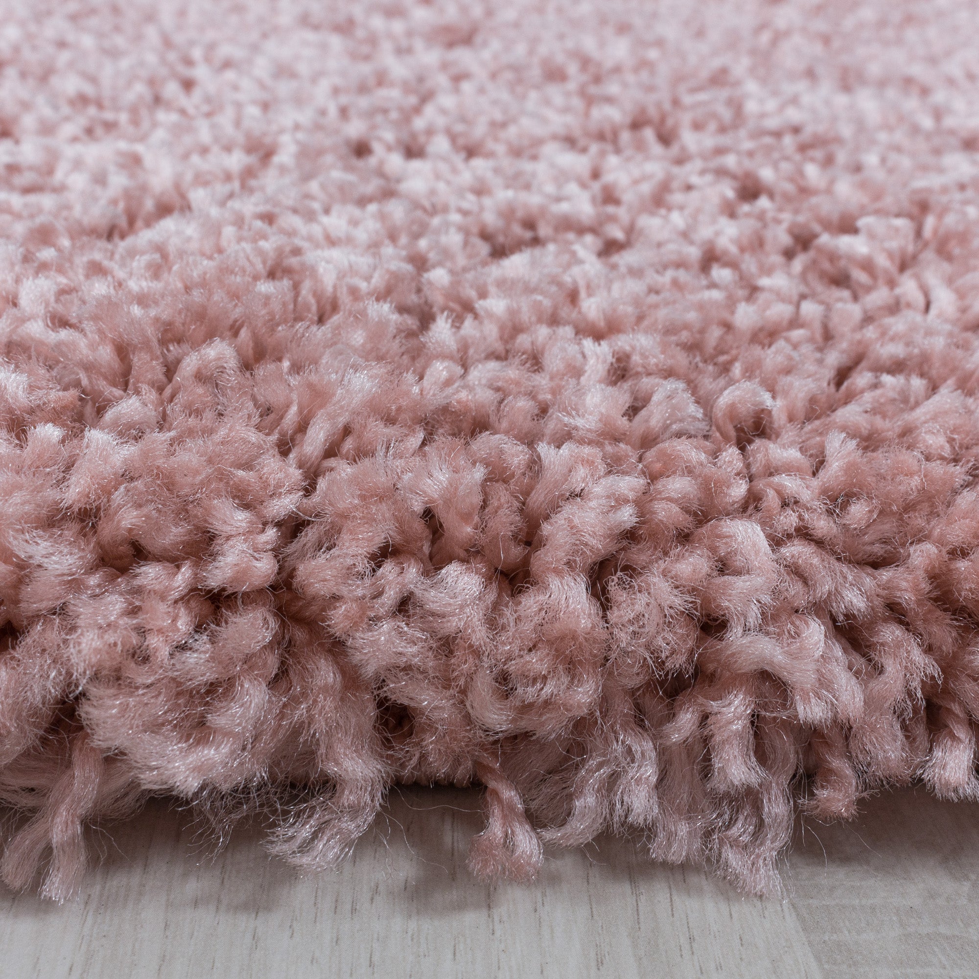 Round rug for living room, deep pile, plain design, shaggy, modern, fluffy