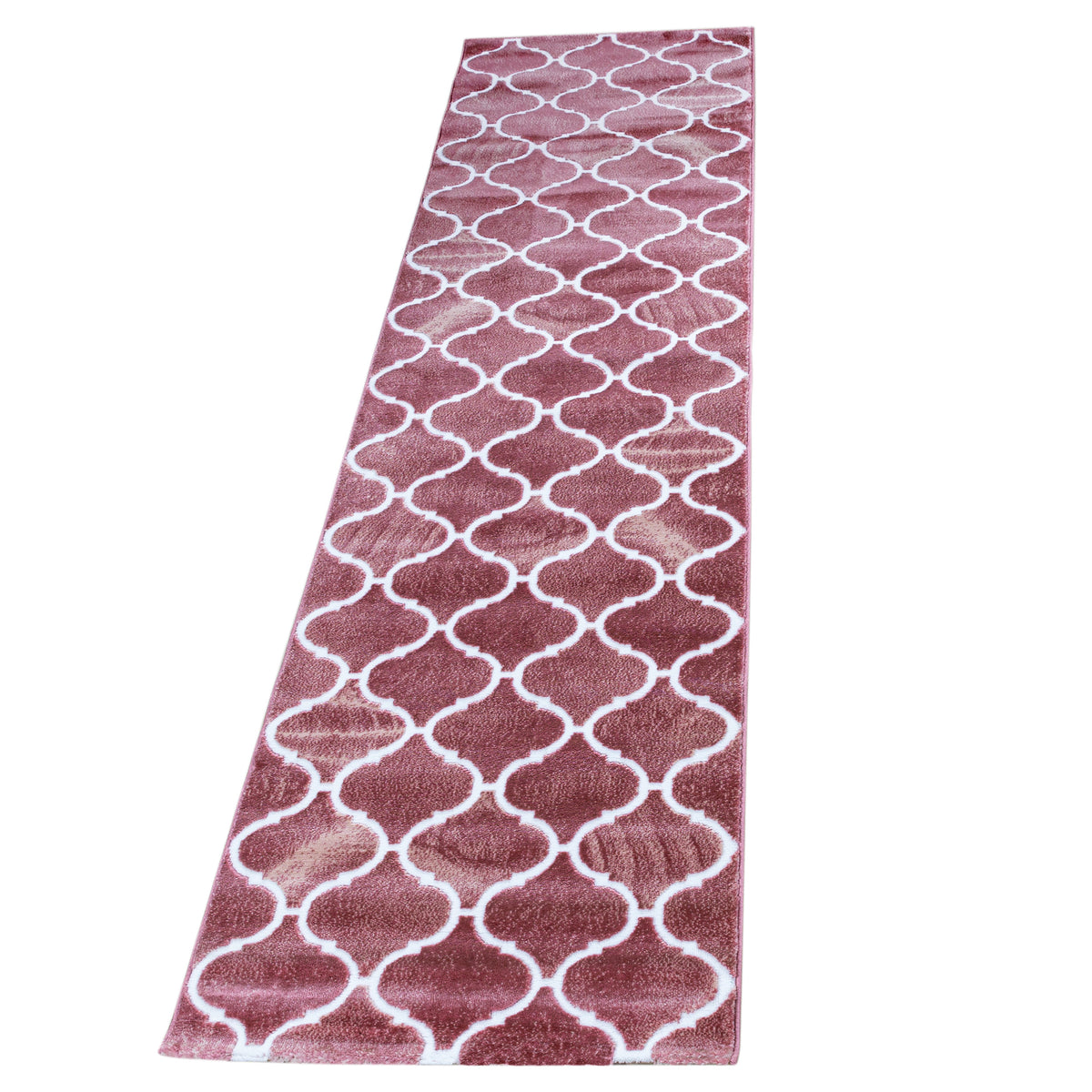 Bettumrandung Teppich Modern Skandinavischer Stil 3 teilig Läuferset Rose Weiß