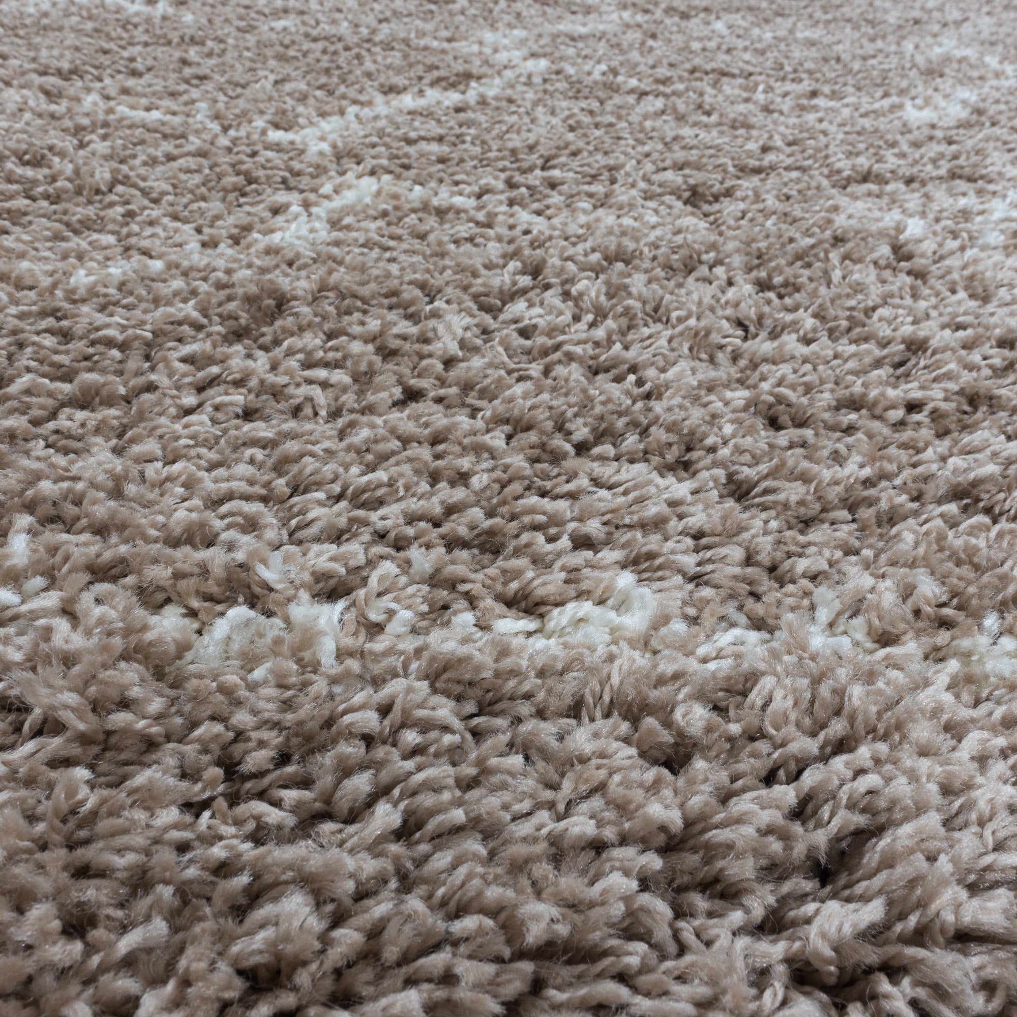 Round carpet living room deep pile shaggy Scandinavian design fluffy soft