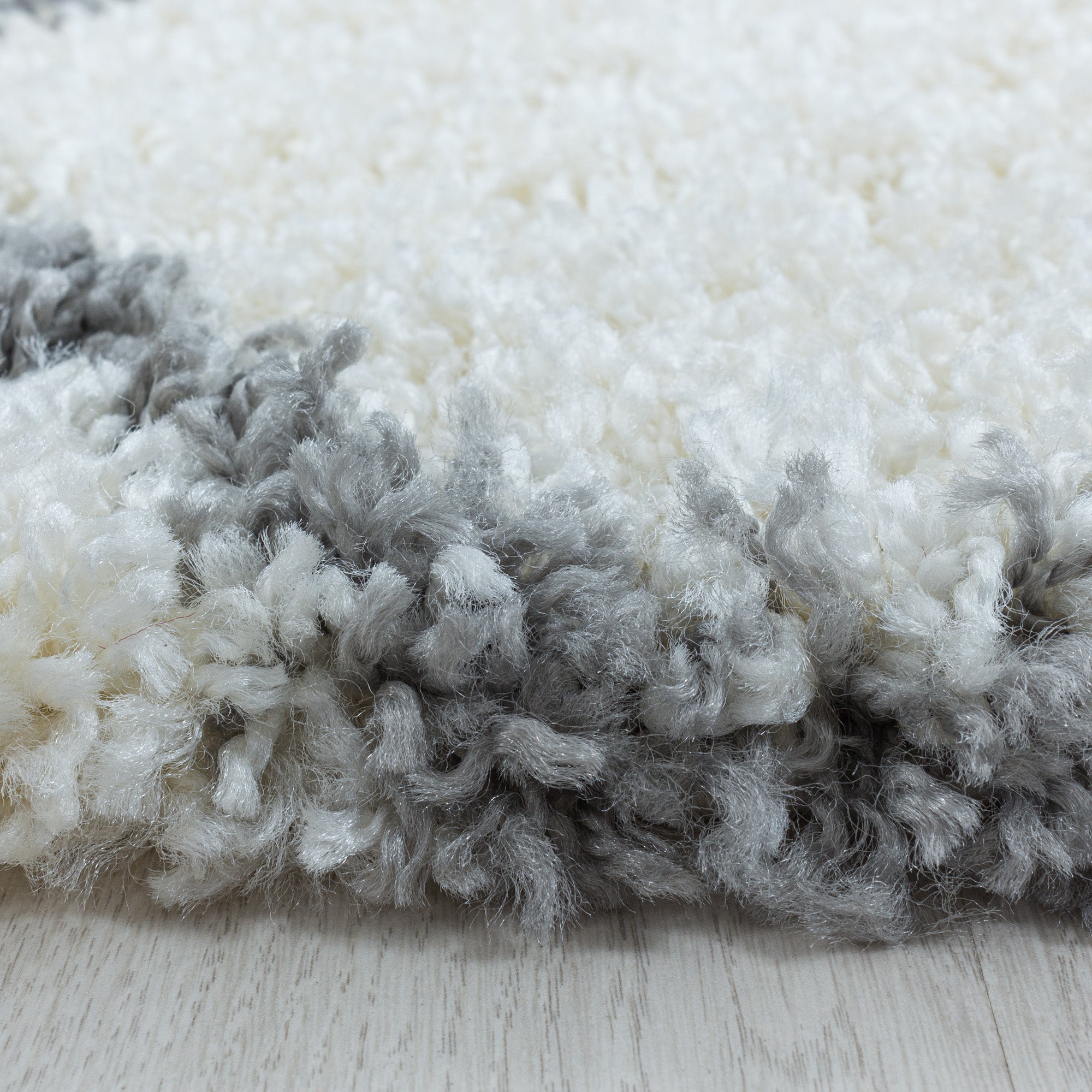 Runder Teppich Wohnzimmer Hochflor Shaggy Skandinavisch Design flauschig weich