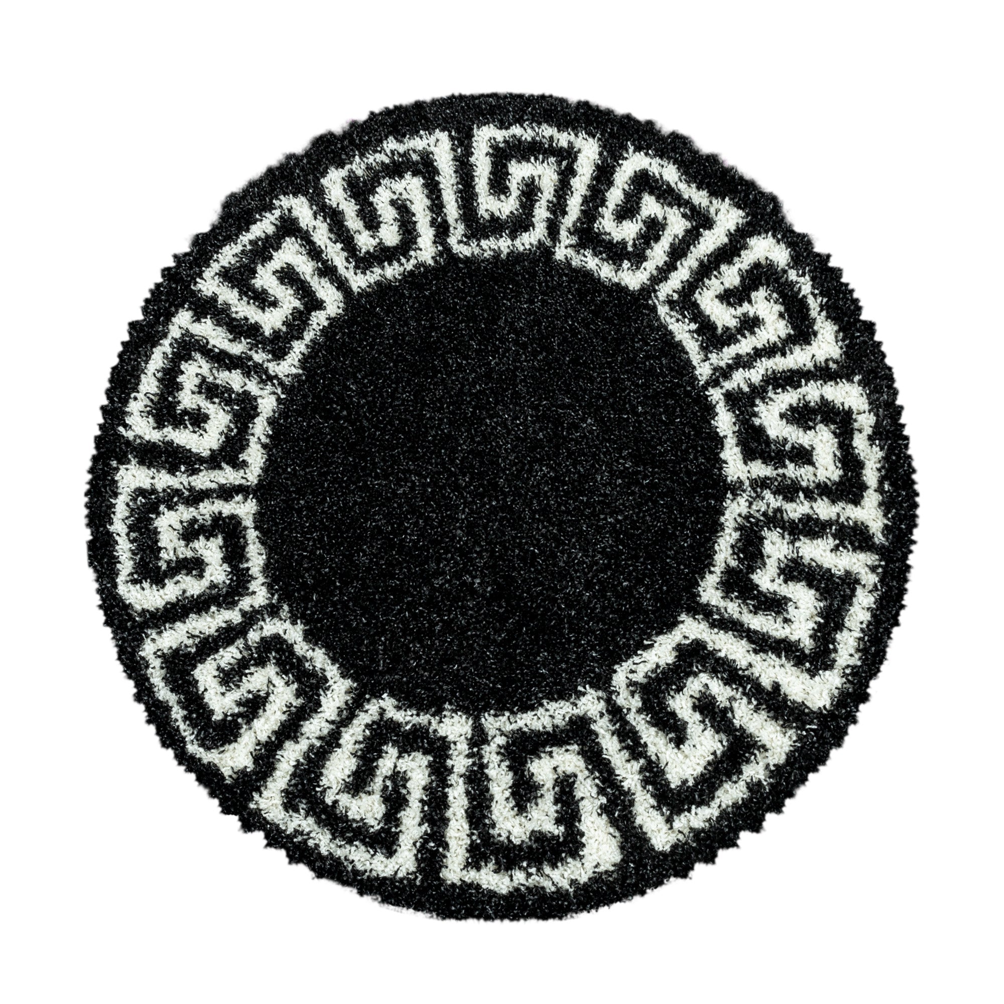 Designer deep pile carpet living room meander design long pile shaggy carpet