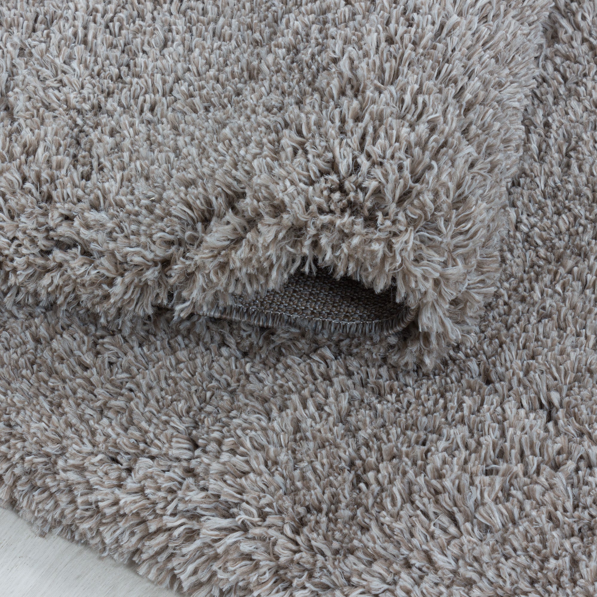 Tapis de salon Shaggy moderne à poils longs, uni, aspect fourrure douce