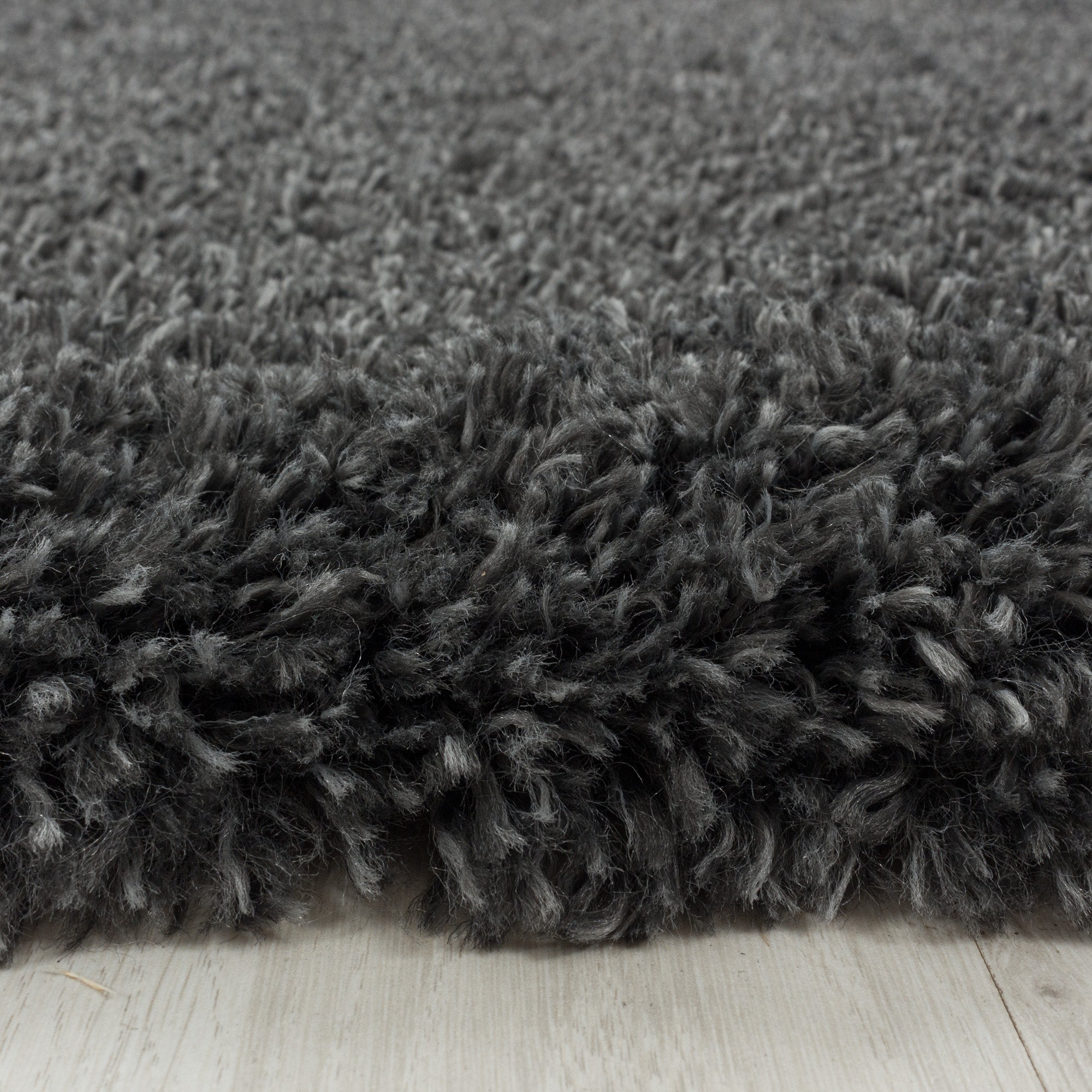 Tapis de salon Shaggy moderne à poils longs, uni, aspect fourrure douce