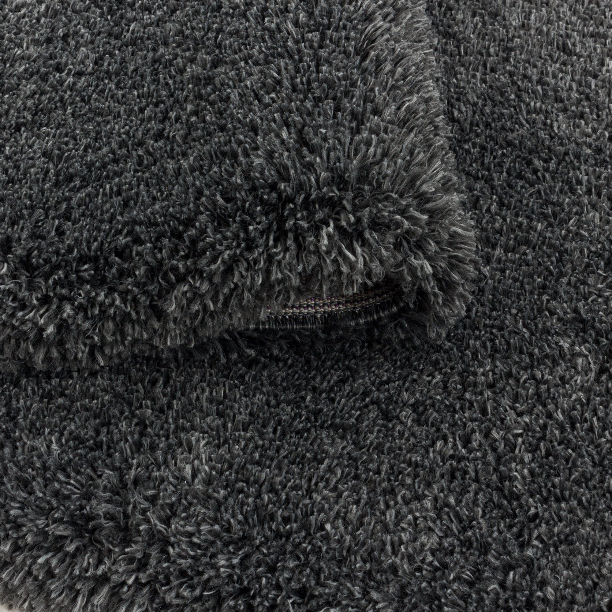 Tapis de salon Shaggy moderne à poils longs, uni, aspect fourrure douce