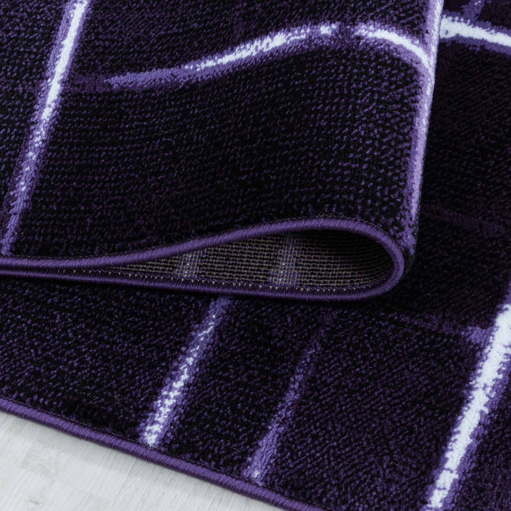 Tapis moderne à poils courts, design à rayures, style moderne, pour salon