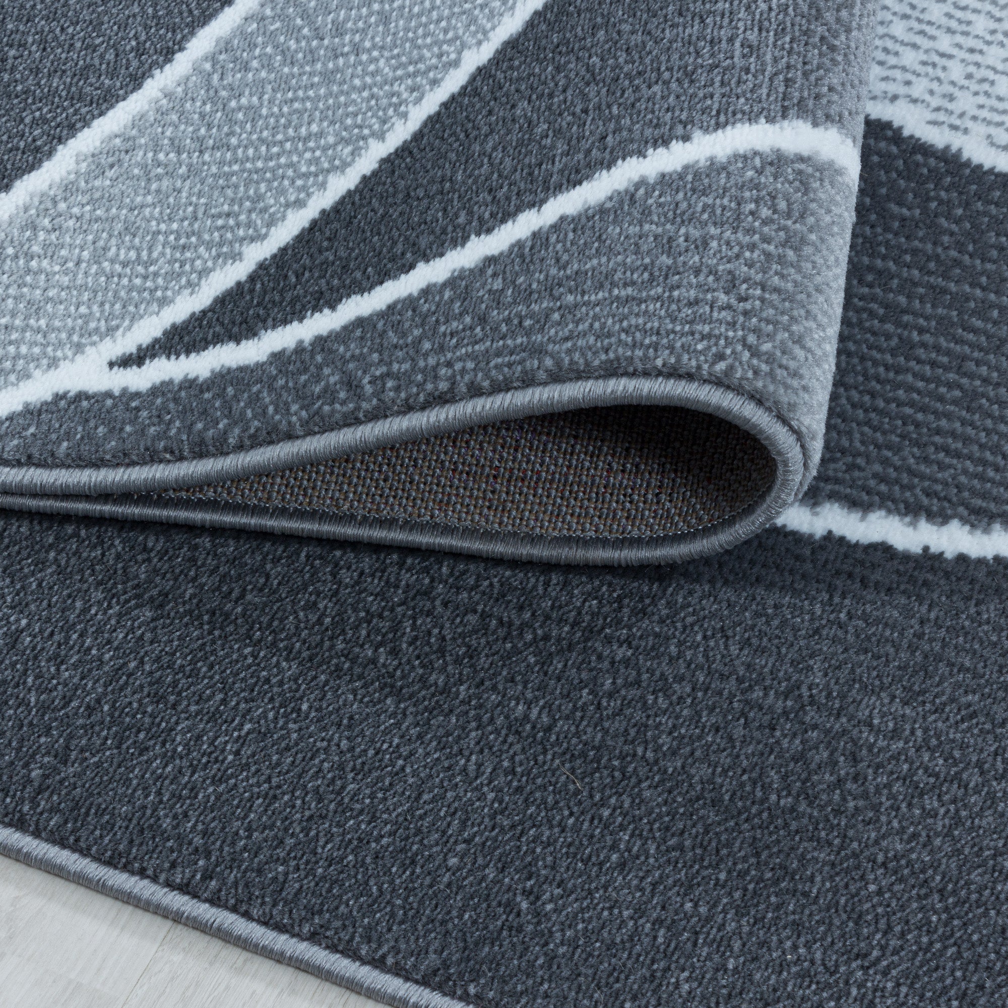 Tapis moderne à poils courts, design ondulé, style moderne, pour salon