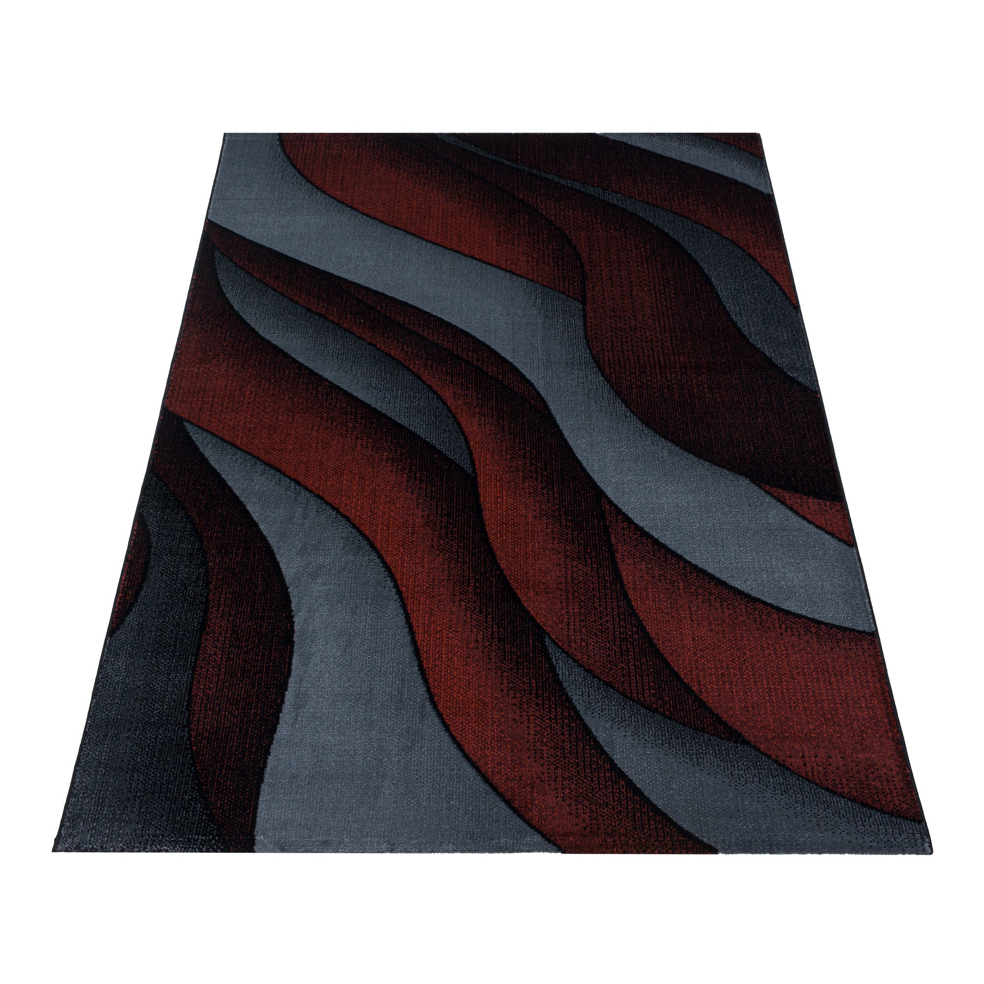 Tapis moderne à poils courts, design ondulé, style moderne, pour salon