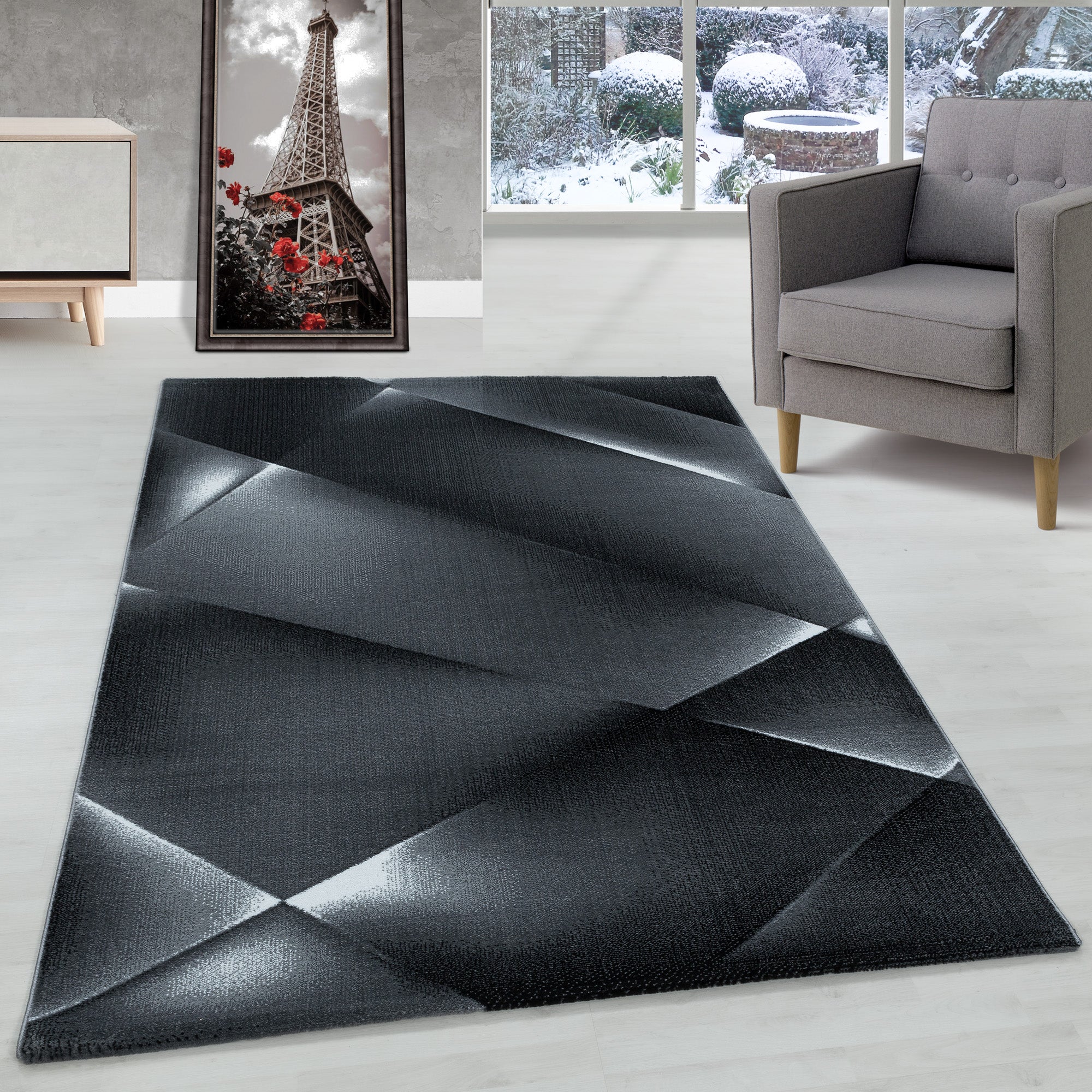 Modern short pile carpet, abstract design carpet, modern style carpet, living room