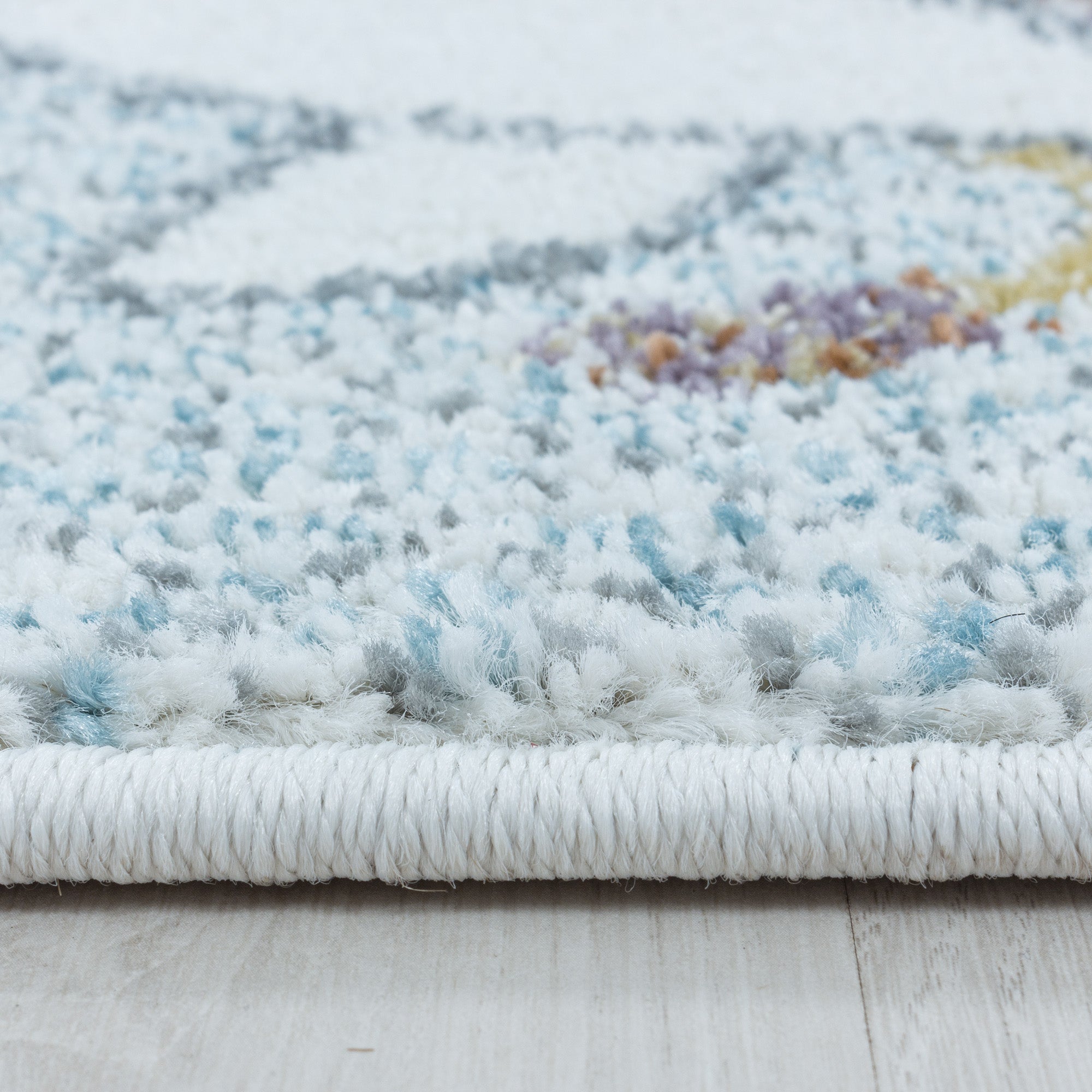 Tapis enfant motif girafe bleu tapis facile d'entretien chambre d'enfant