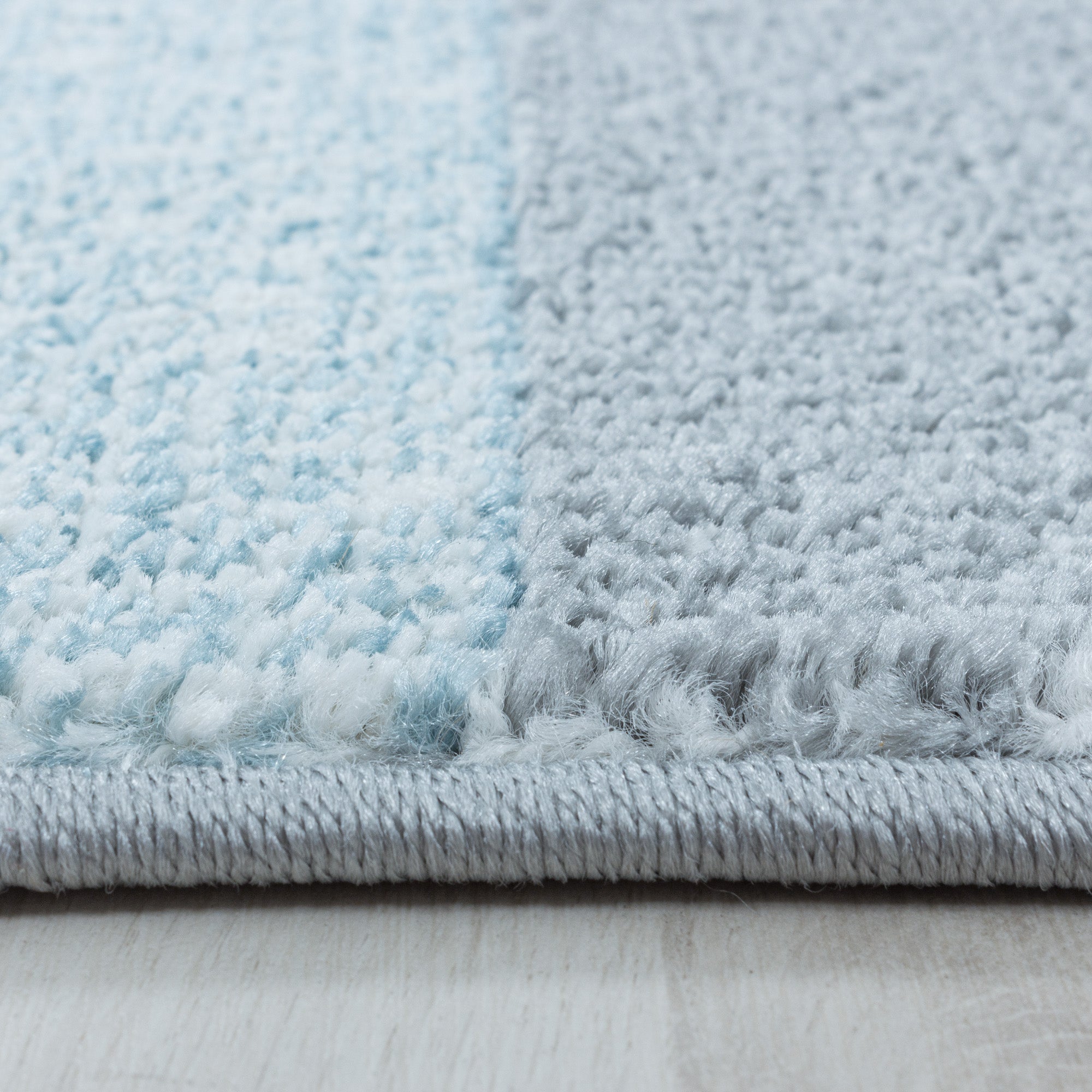Designer Short Pile Rug Abstract Checked Design Modern Carpet Living Room
