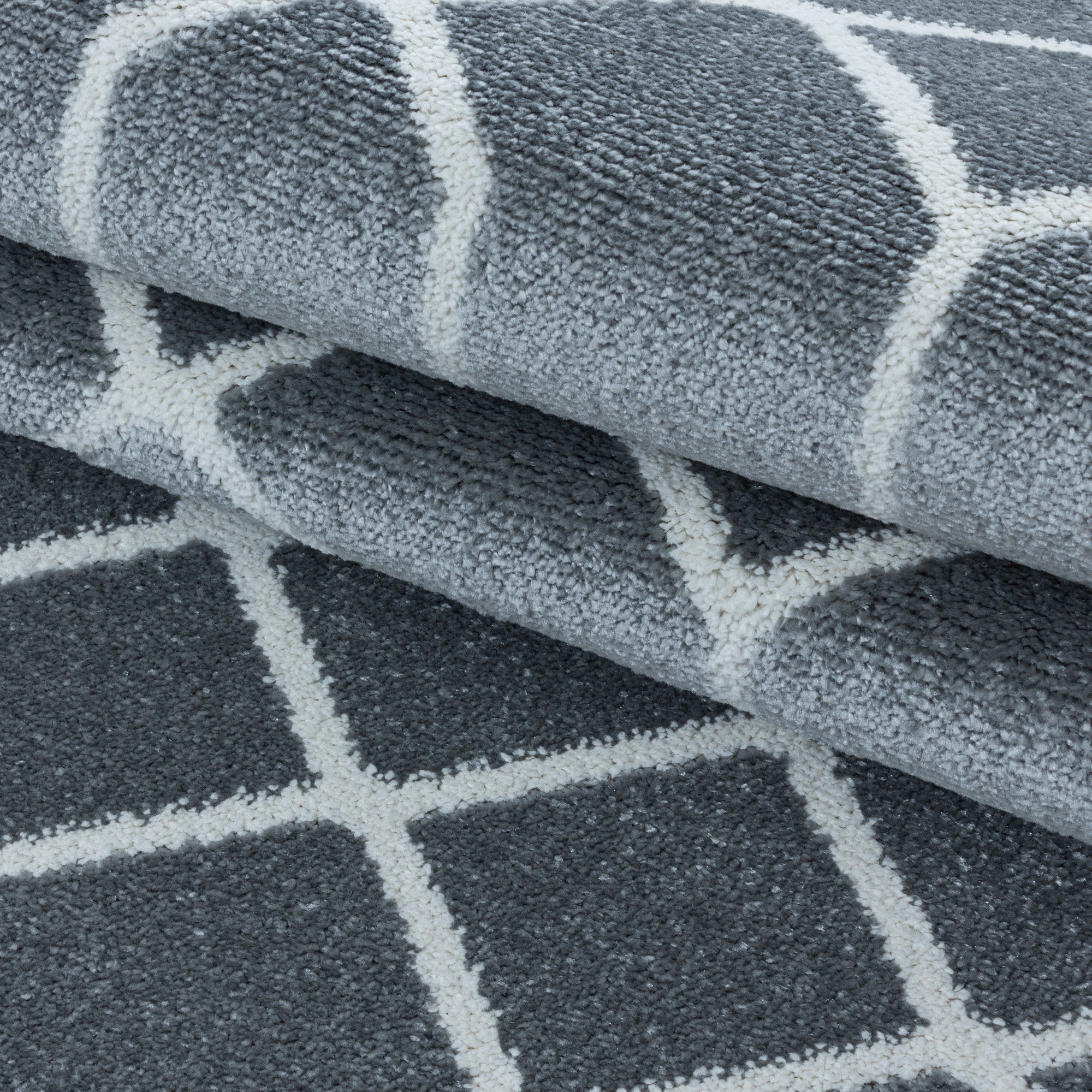 Tapis design à poils courts, design géométrique, facile d'entretien, pour salon