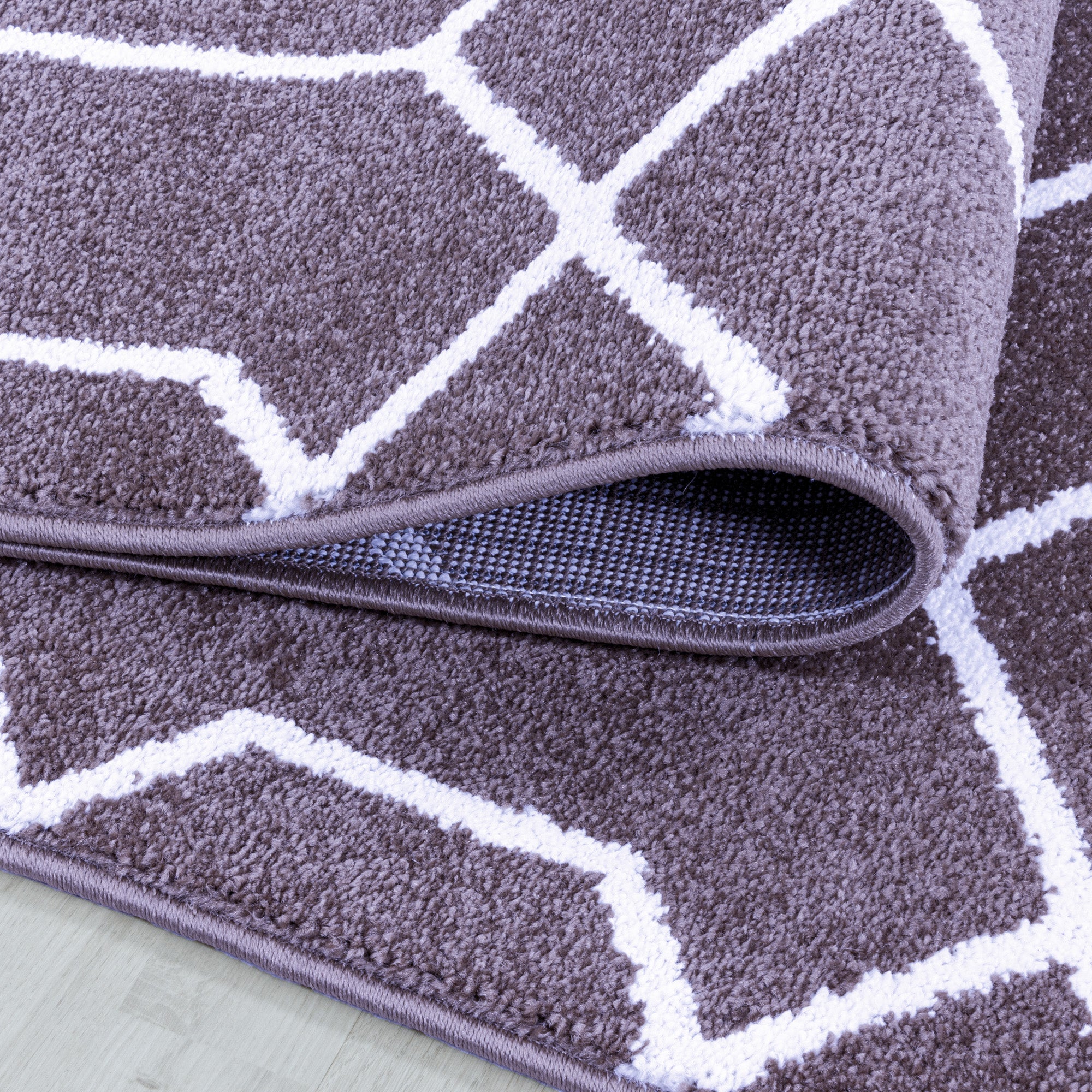 Tapis design à poils courts, design géométrique, facile d'entretien, pour salon