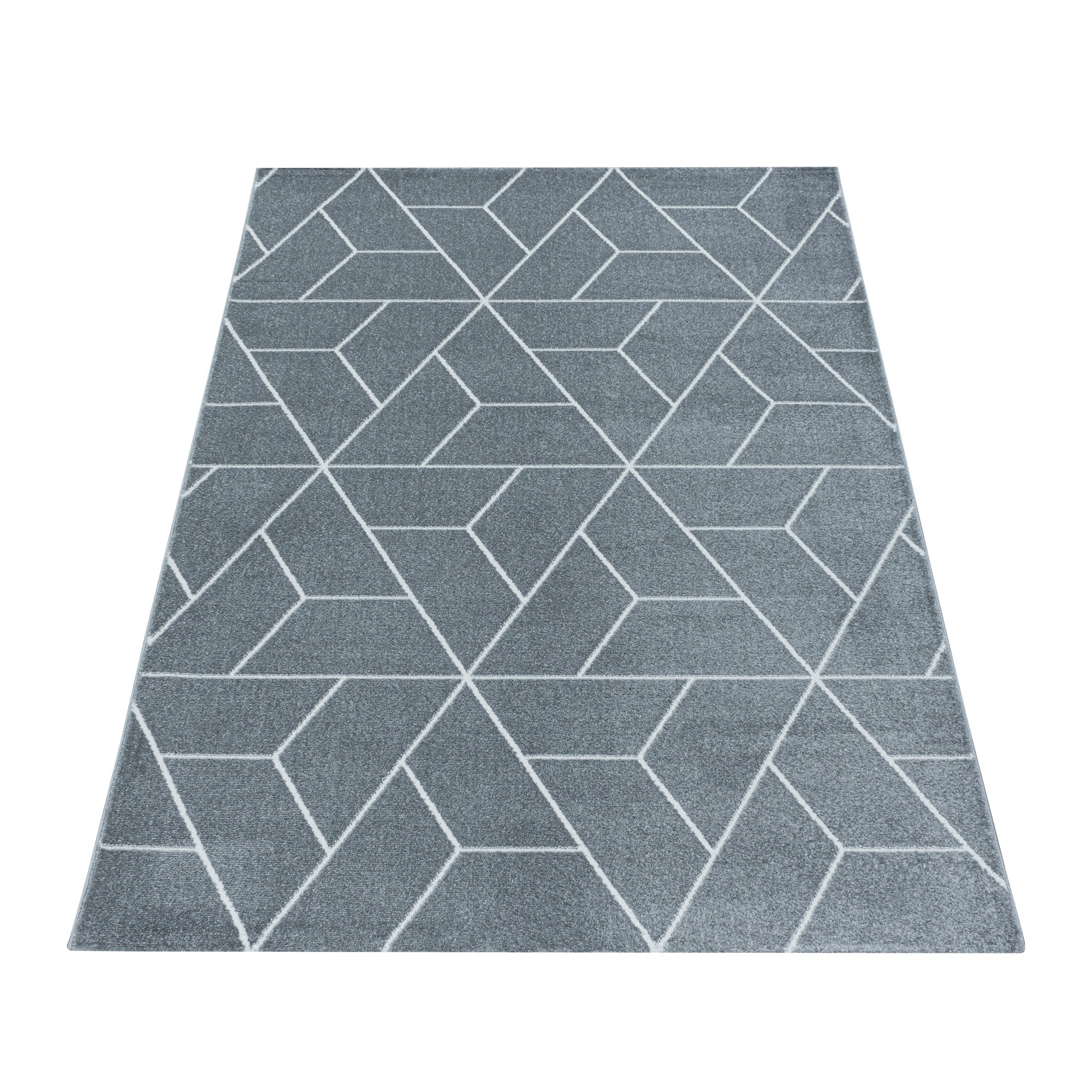 Designer Kurzflor Teppich Geometrisches Design Pflegeleicht Teppich Wohnzimmer