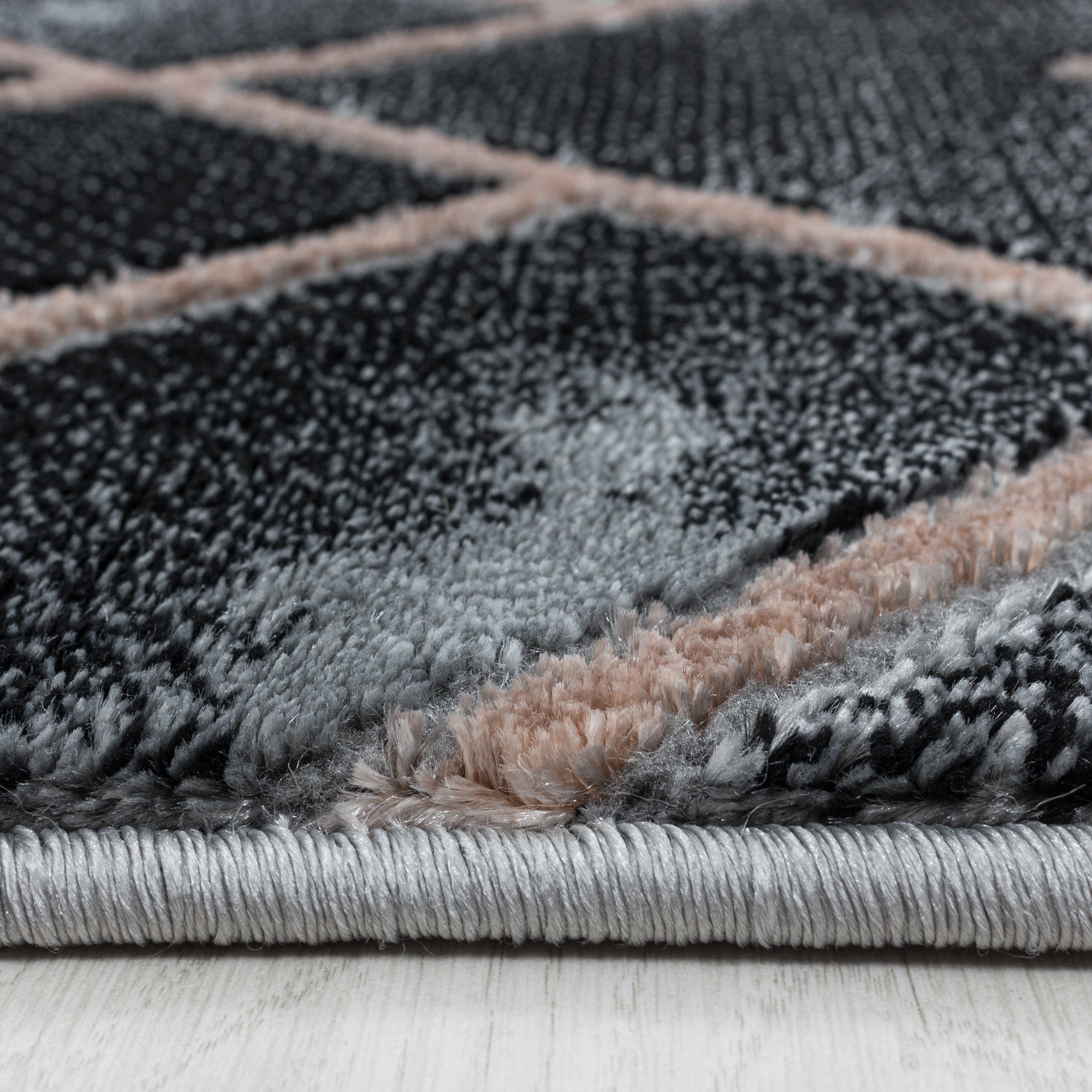 Carpet living room Scandinavian design carpet marble look with shiny fibers