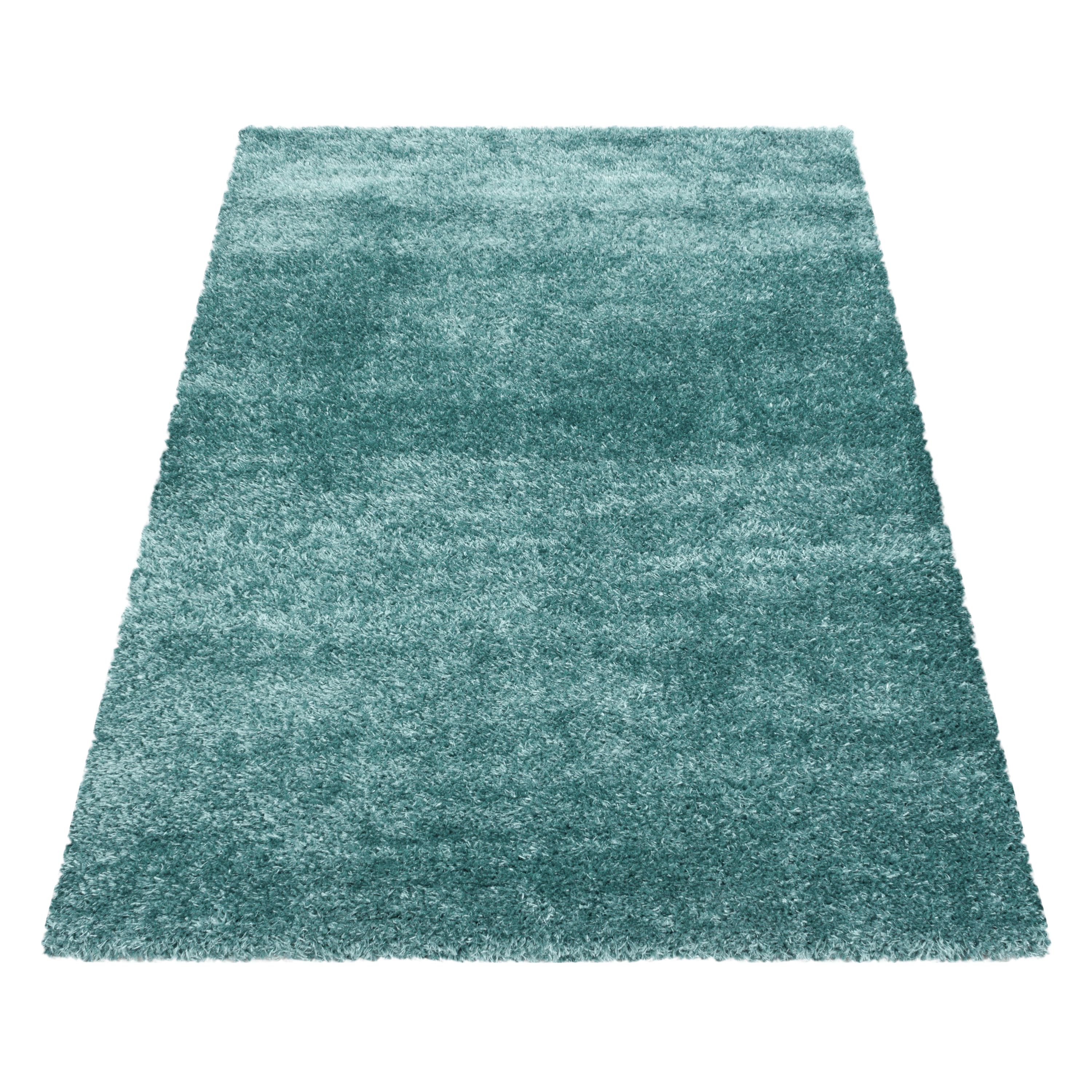 Deep pile rug for living room, plain, long pile, shaggy, fluffy, super soft