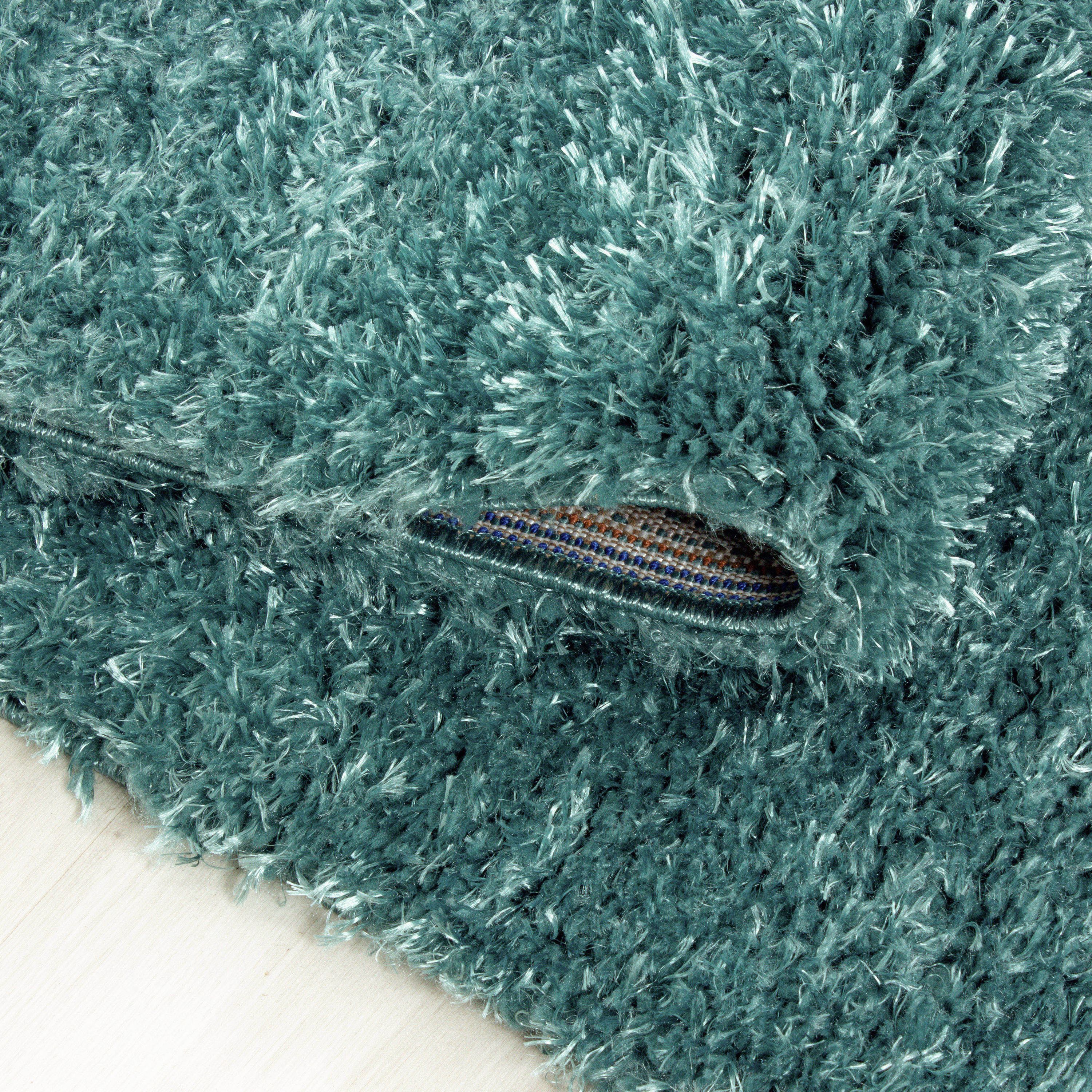 Deep pile rug for living room, plain, long pile, shaggy, fluffy, super soft