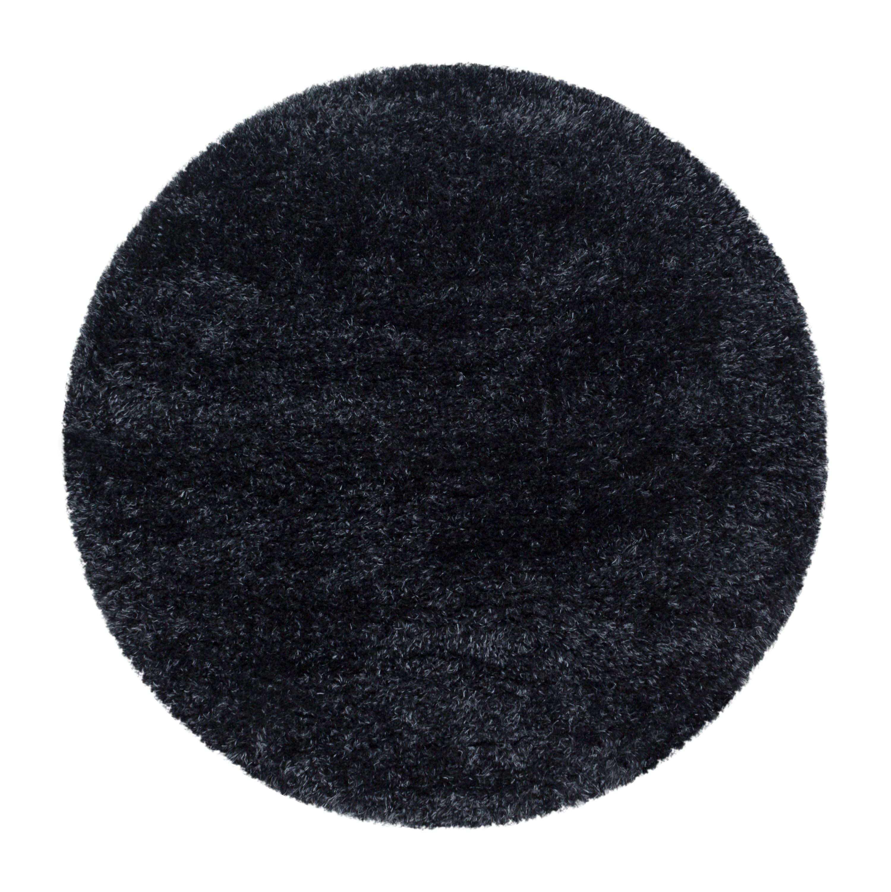 Runder Hochflor Shaggy Teppich Wohnzimmer Langflor Einfarbig Flauschig Weich