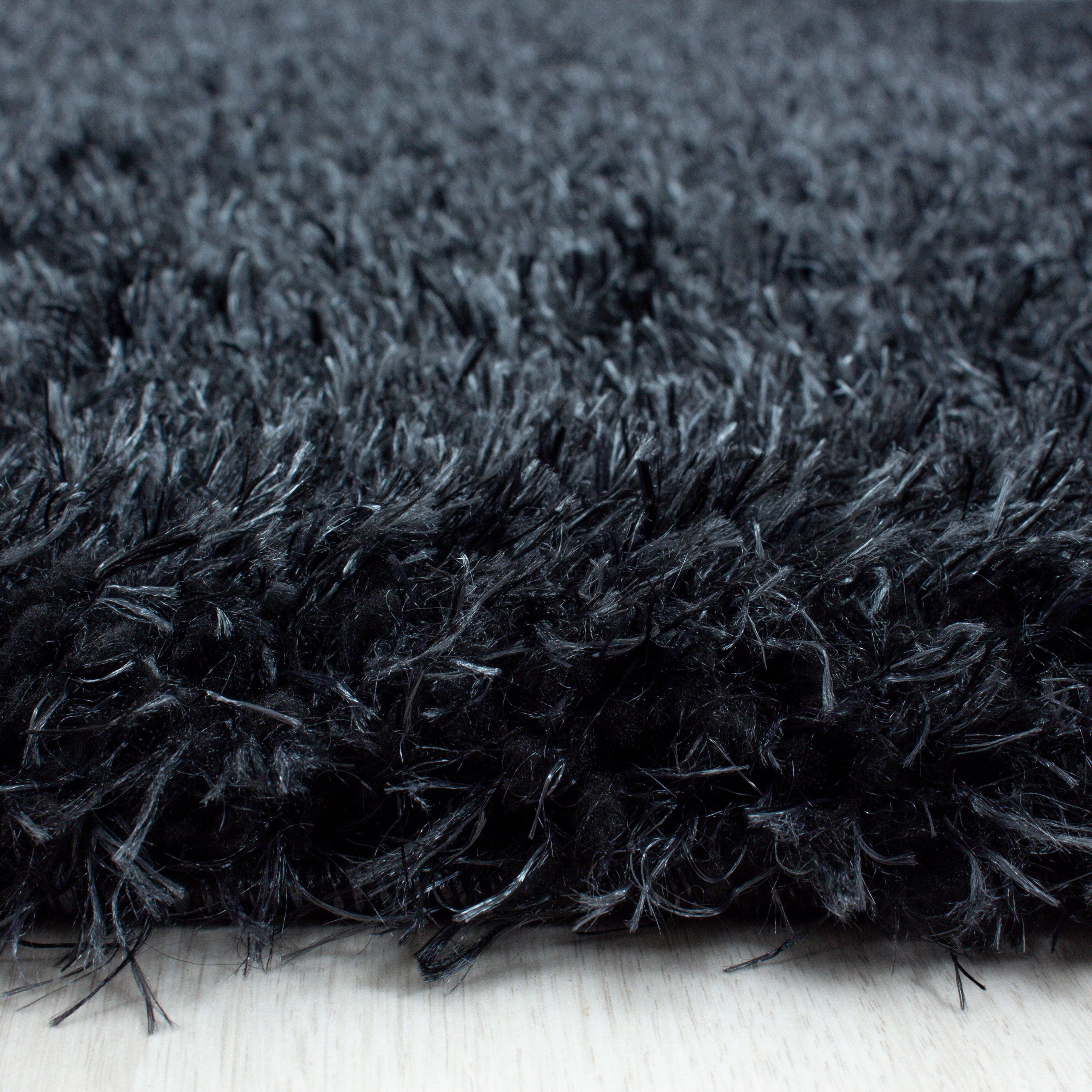 Runder Hochflor Shaggy Teppich Wohnzimmer Langflor Einfarbig Flauschig Weich
