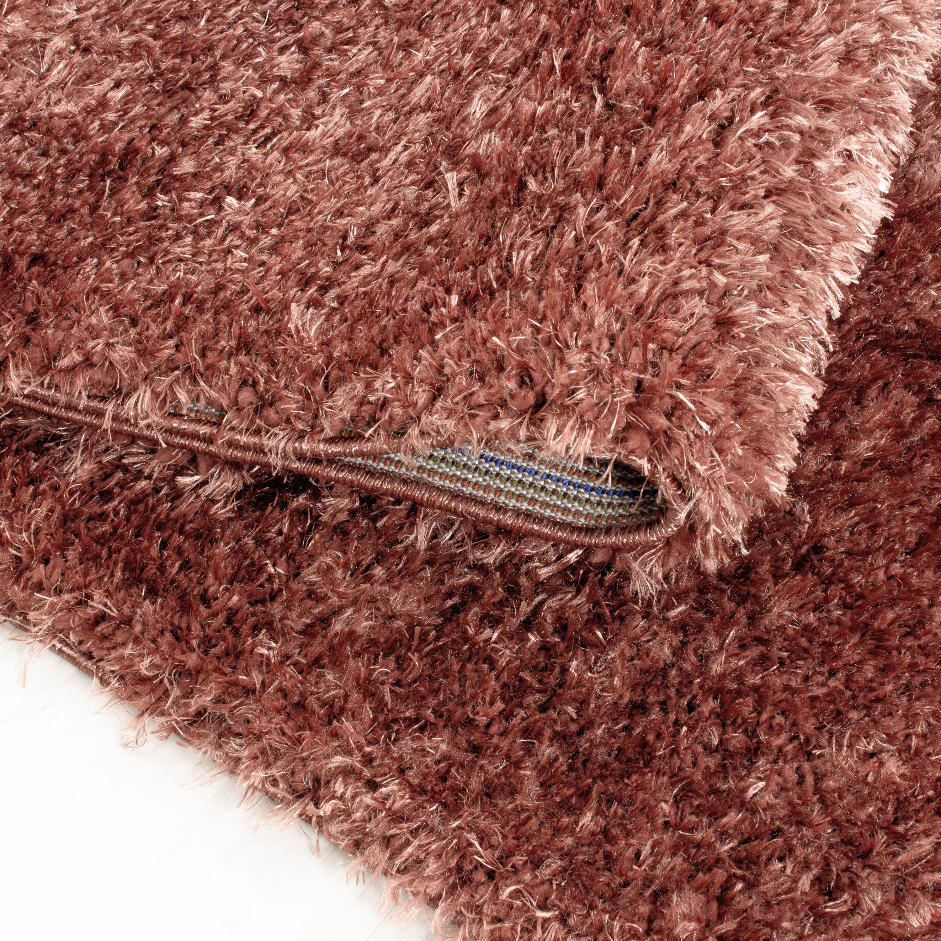 Runder Hochflor Shaggy Teppich Wohnzimmer Langflor Einfarbig Flauschig Weich