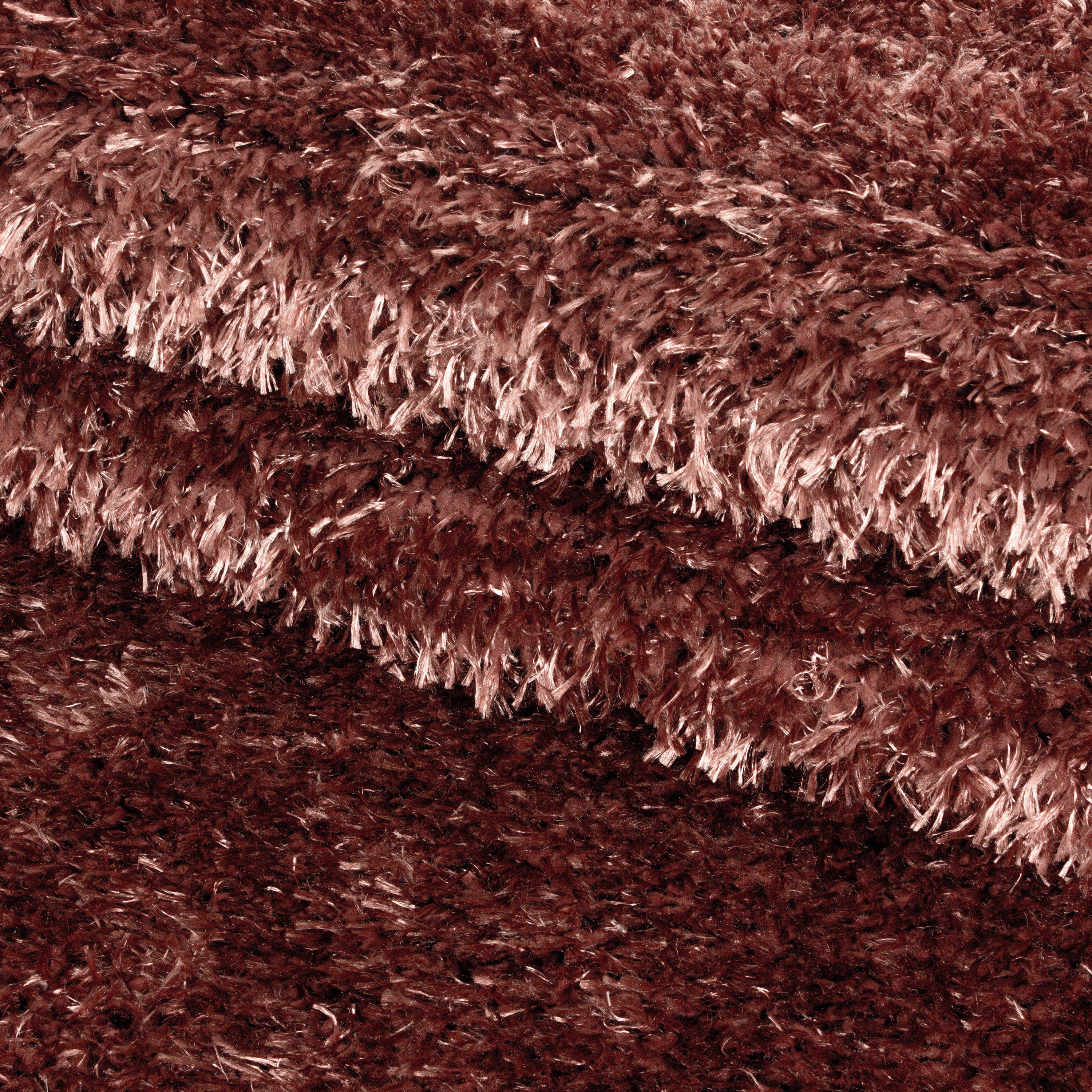 Runder Hochflor Shaggy Teppich Wohnzimmer Langflor Einfarbig Flauschig Weich