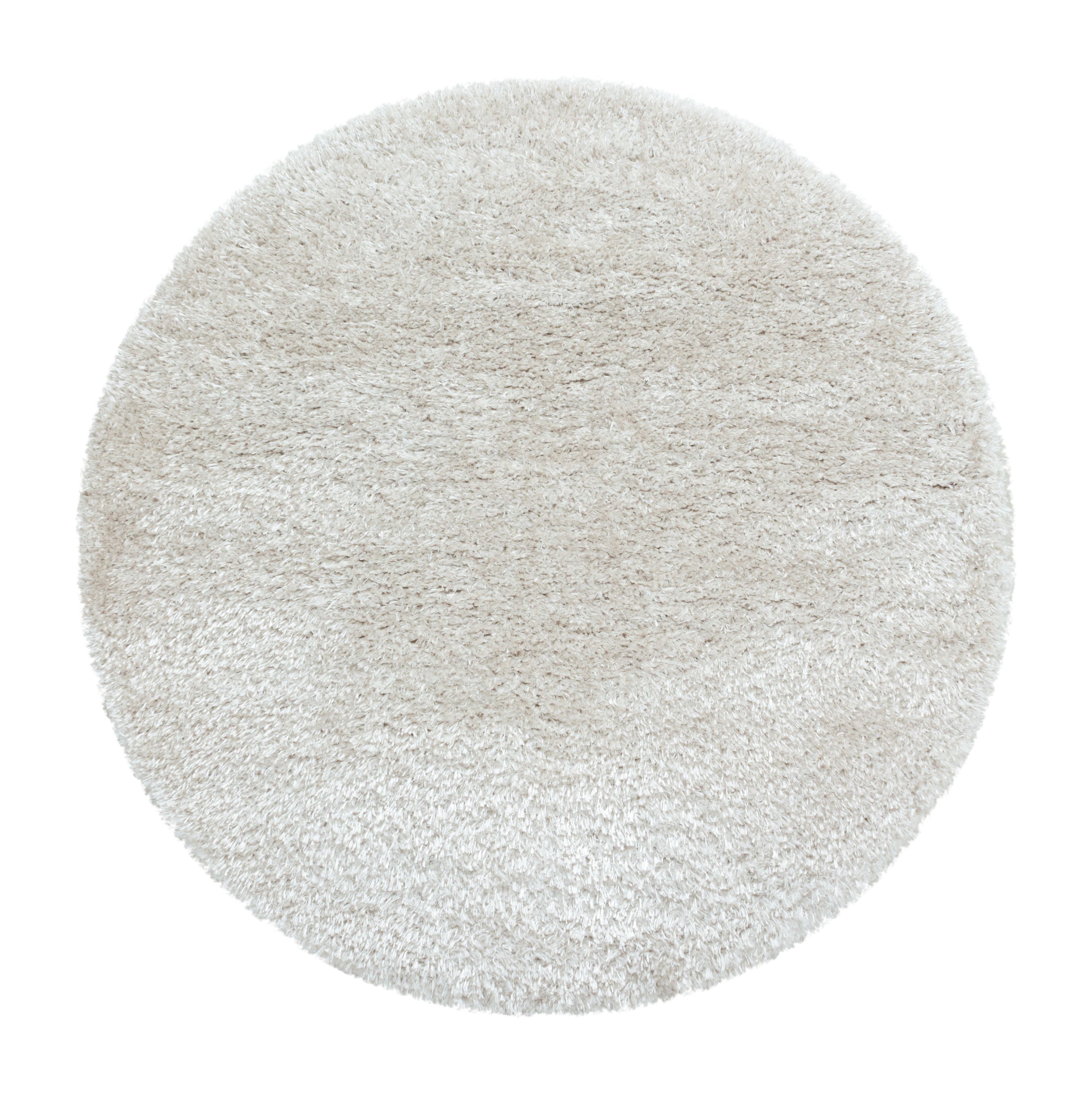 Runder Hochflor Shaggy Teppich Wohnzimmer Langflor Einfarbig Flauschig Weich
