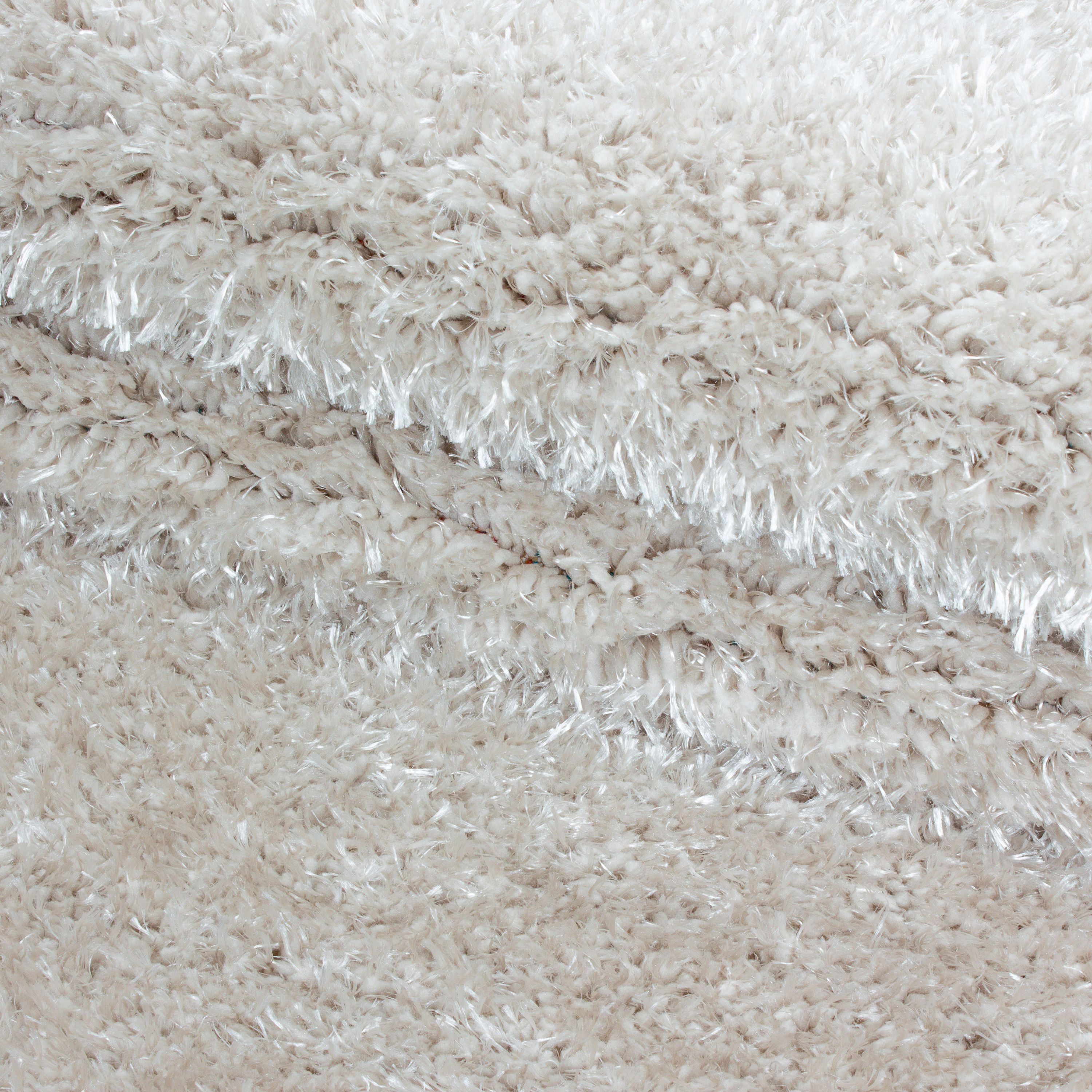 Runder Hochflor Shaggy Teppich Wohnzimmer Langflor Einfarbig Flauschig Weich